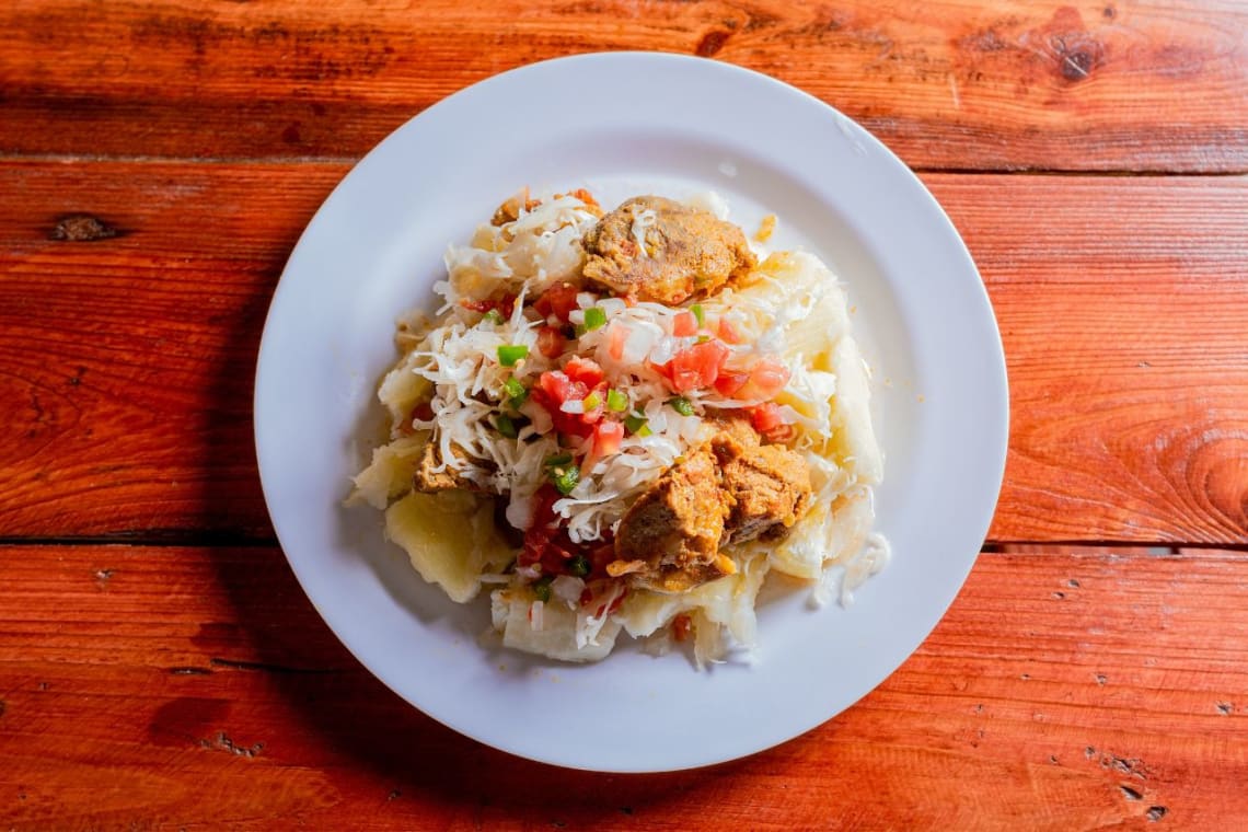 Dish of chancho con yuca