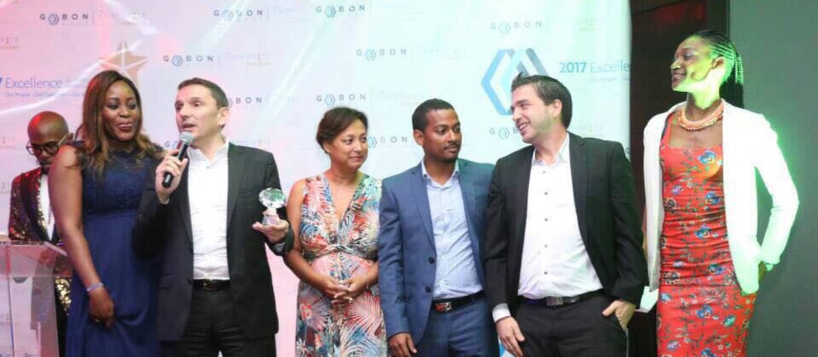 Honorees on stage at The Corporate Awards Gabon 2017