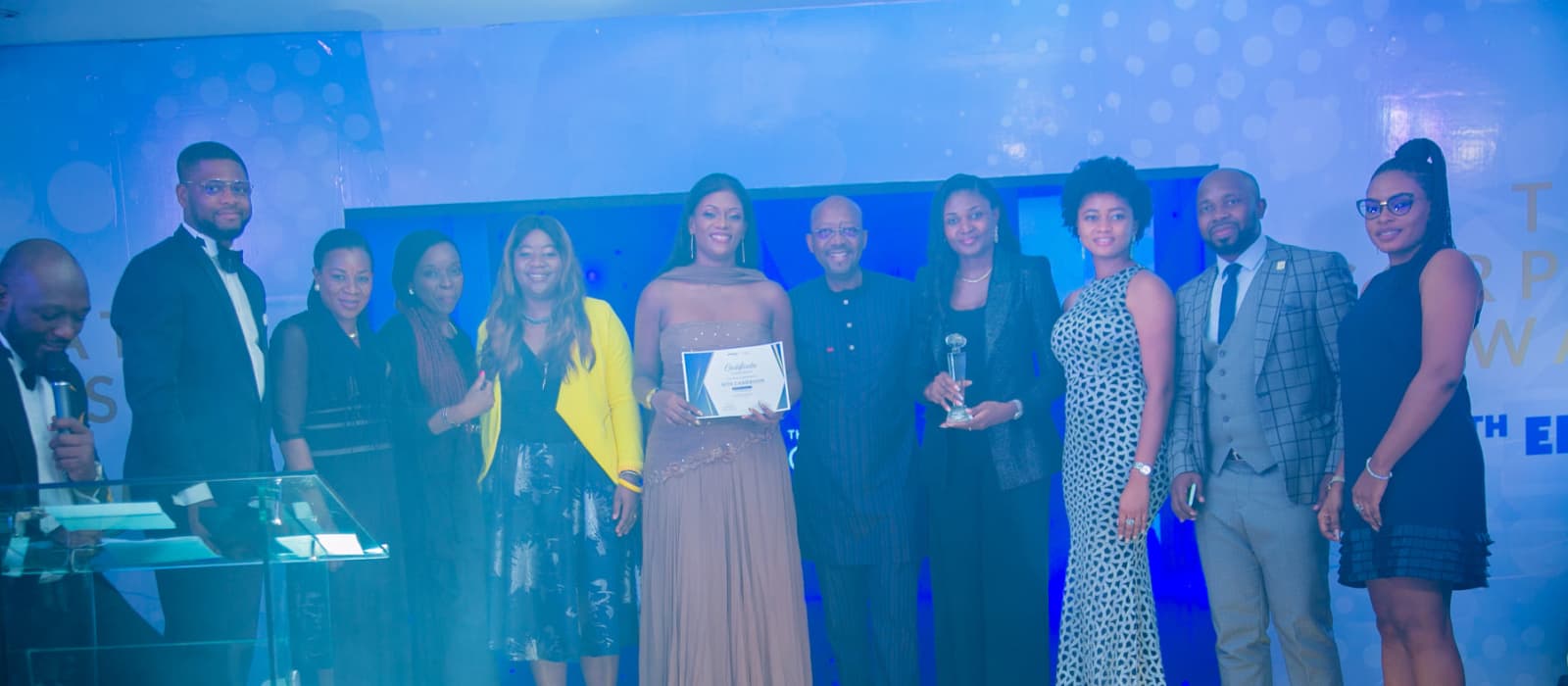 Winners on stage at The Corporate Awards Cameroon 2021
