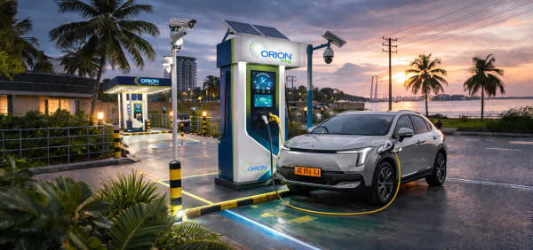 Borne de recharge publique ORION Energy