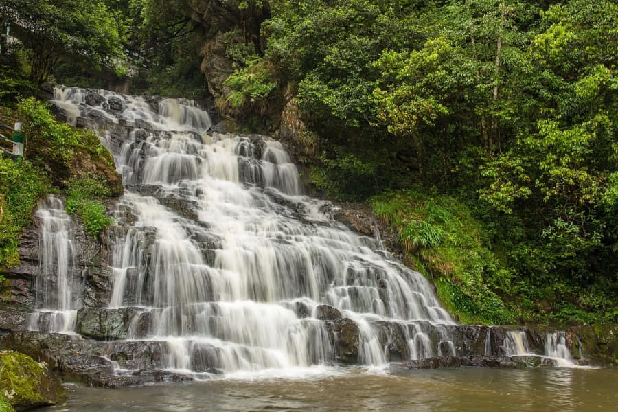 A waterfall in the forests of Meghalaya