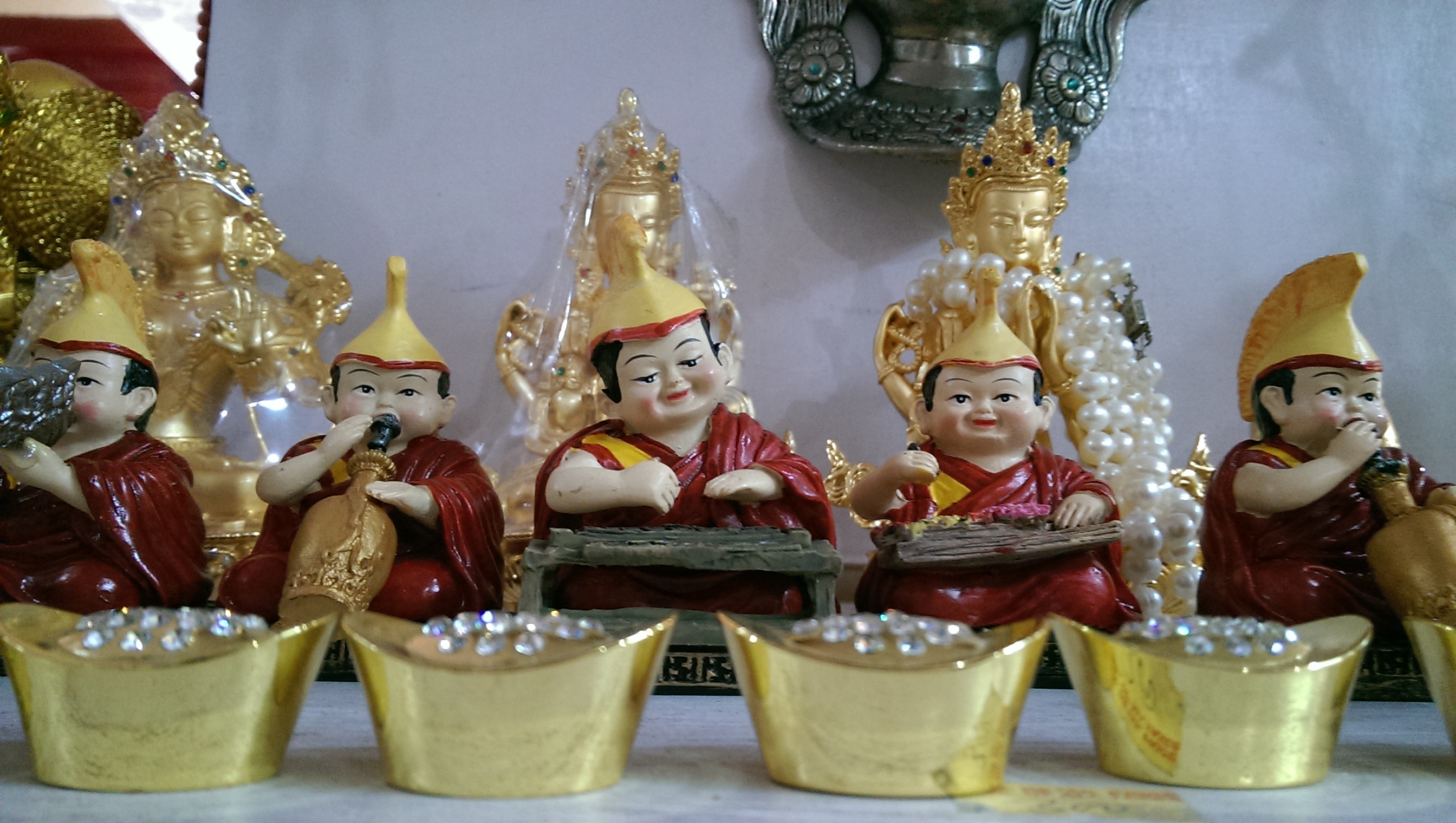 Monk dolls at Thiksey Monastery shop