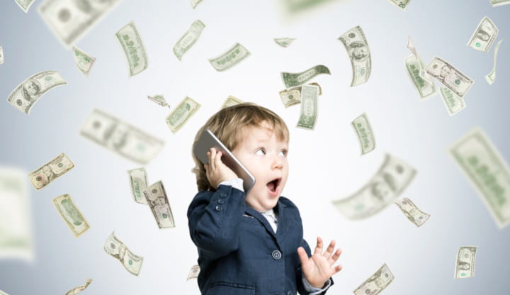 Baby winning cash prize.