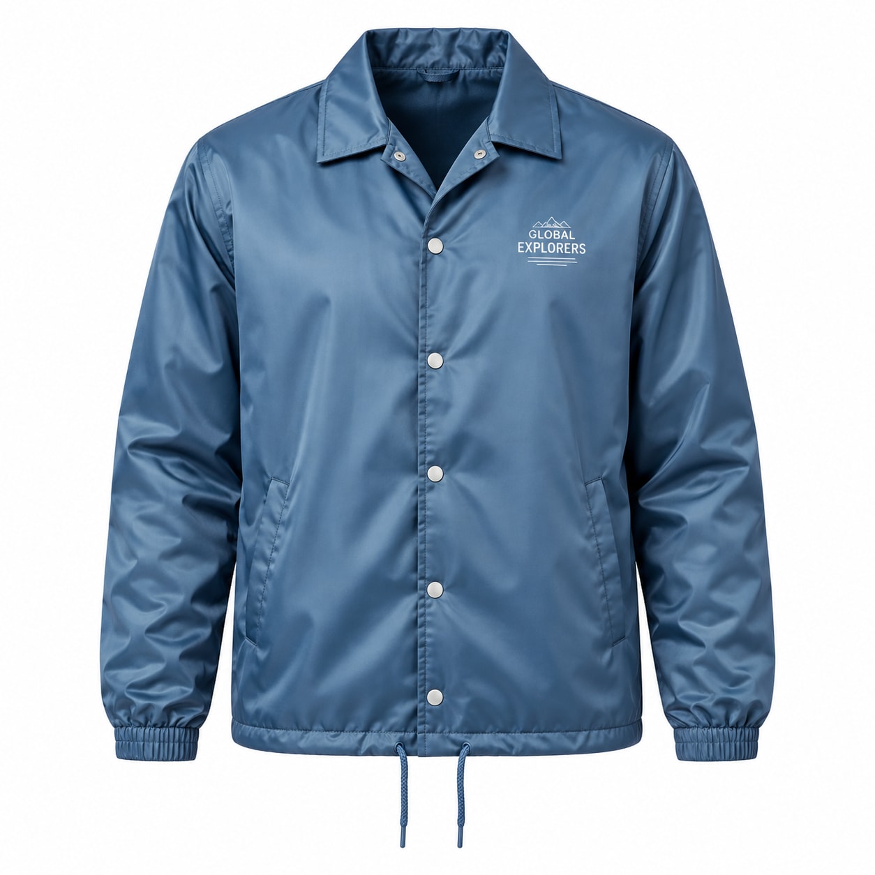 Screen Print Coach Jacket, front view