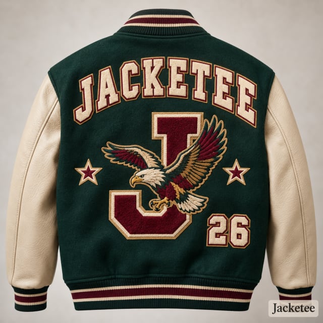Jacketee felt letters on jacket back