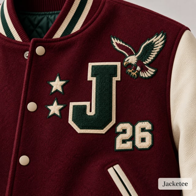 Felt embroidered single letter chest patch