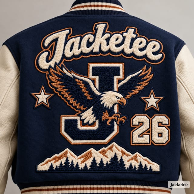 Bold chenille back mascot patch