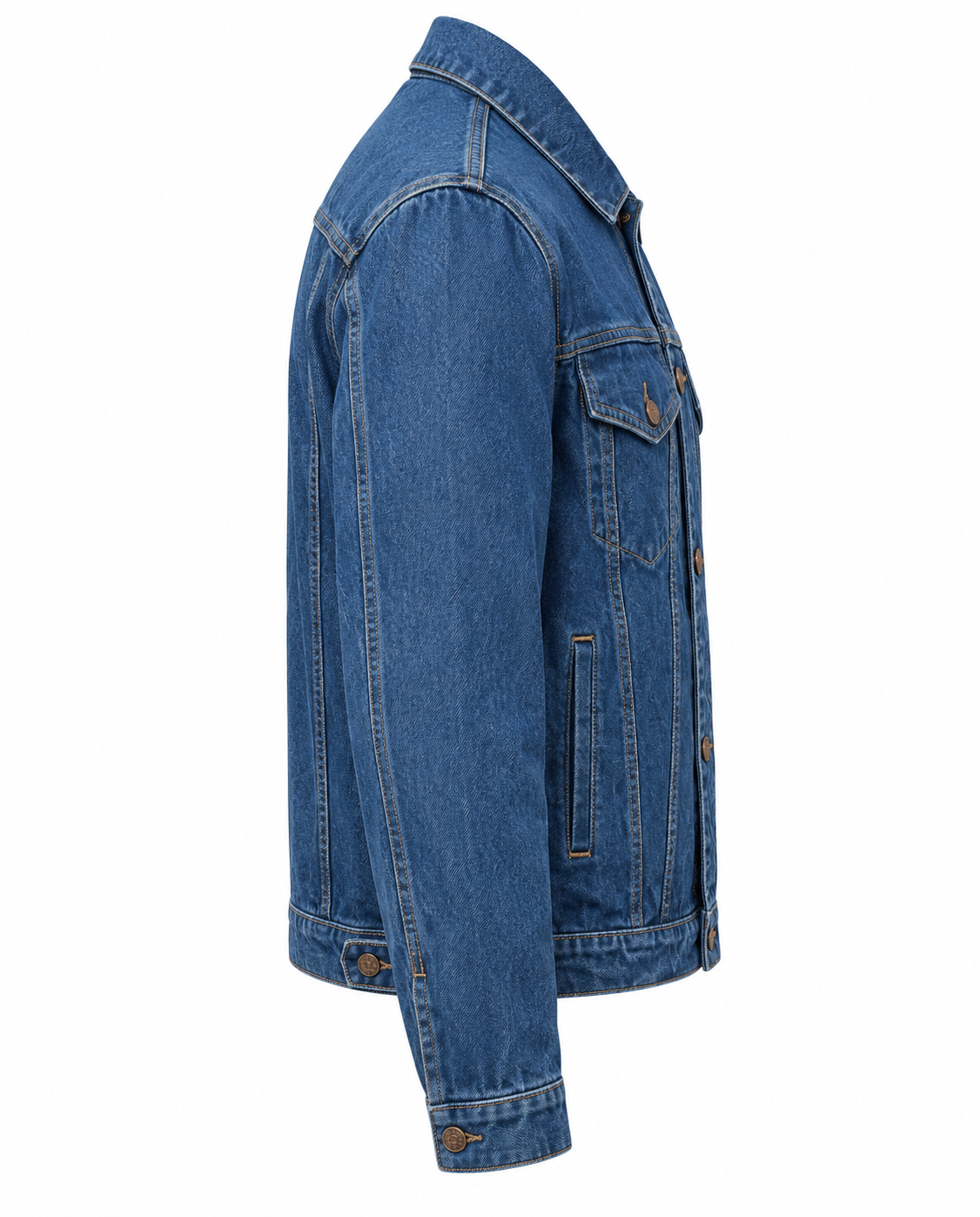Blue Denim Jacket Right Sleeve View