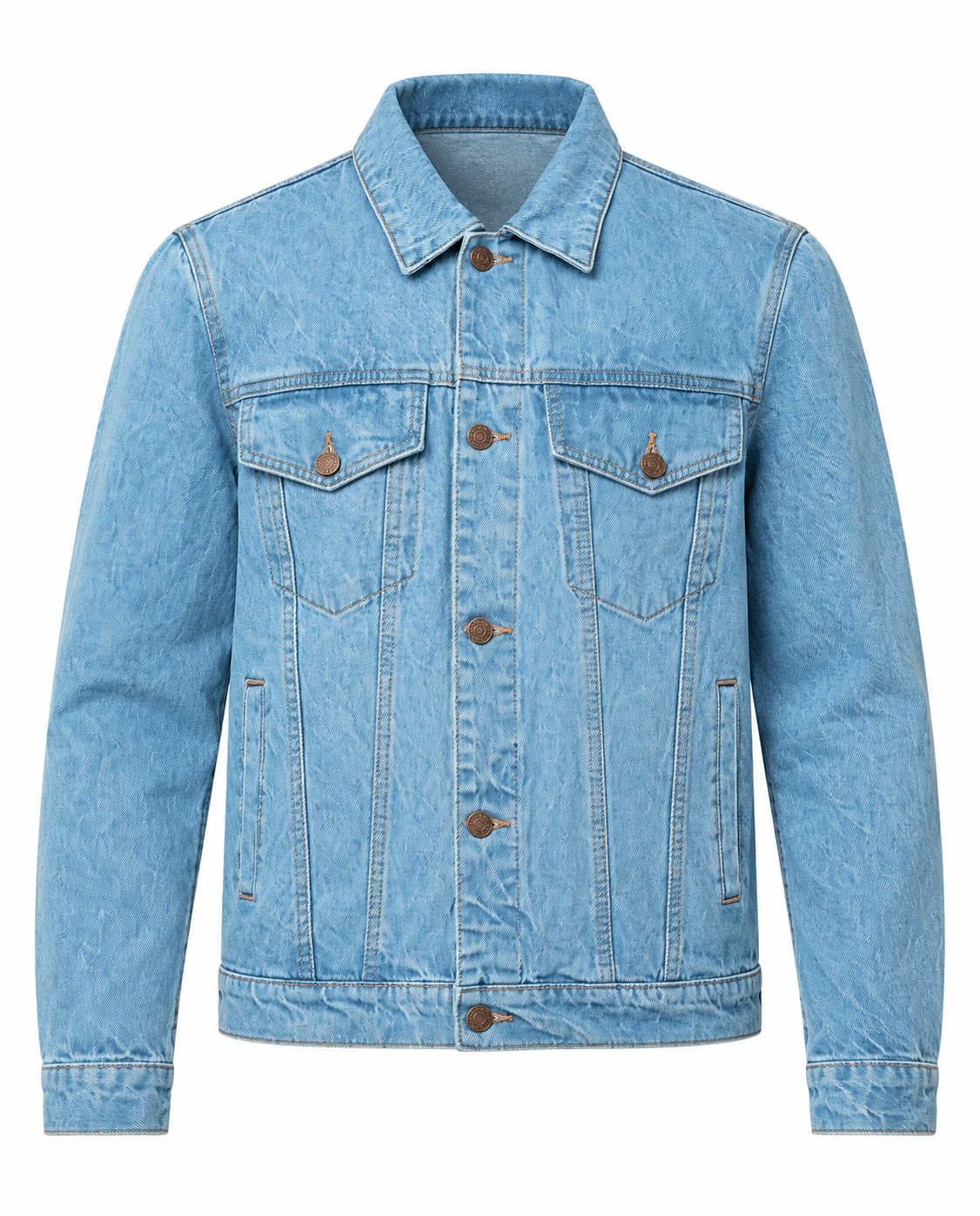 Custom Denim Jacket For Mens Front View
