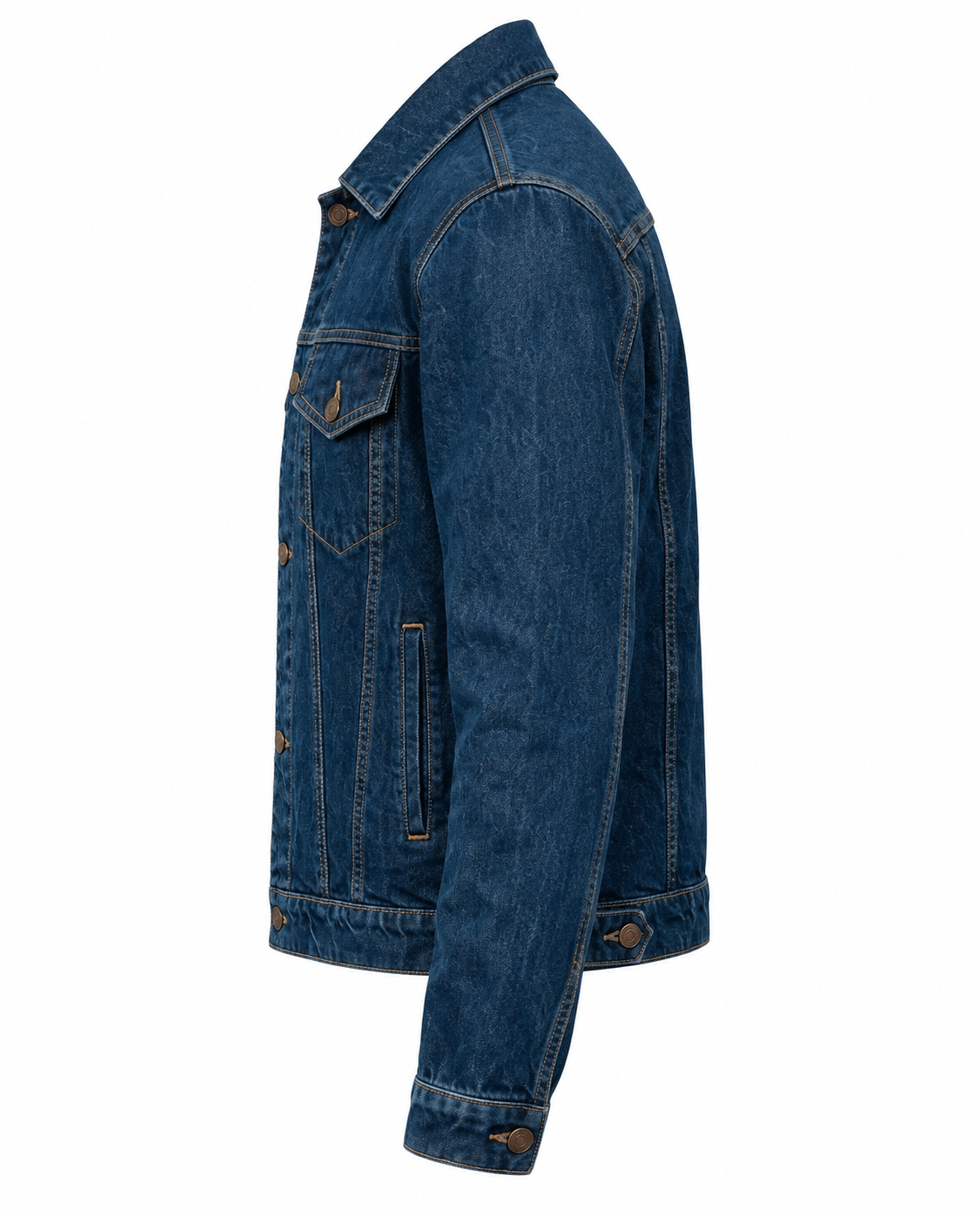 Denim Jacket For Mens And Women Left Sleeve View