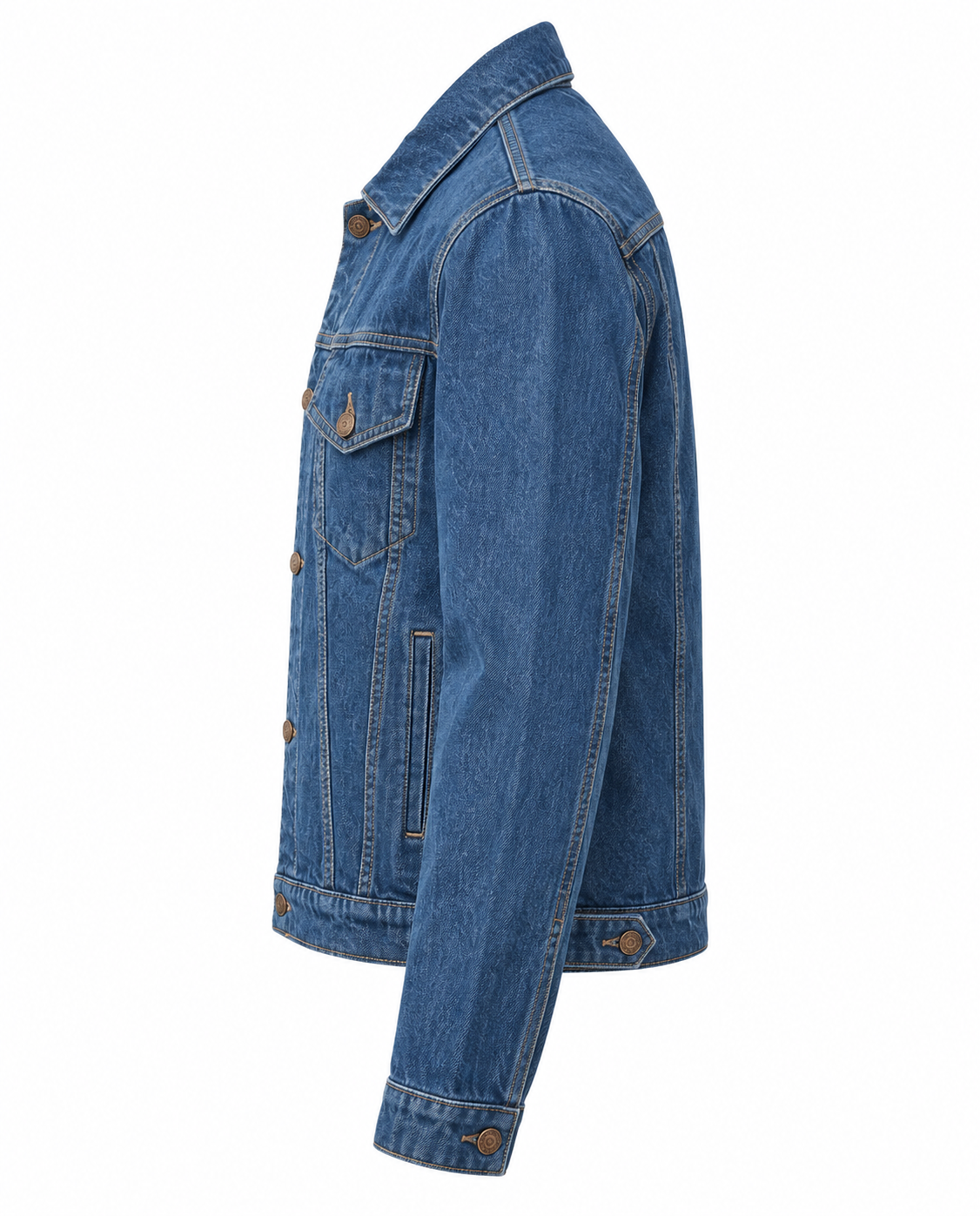 Blue Denim Jacket Left Sleeve View