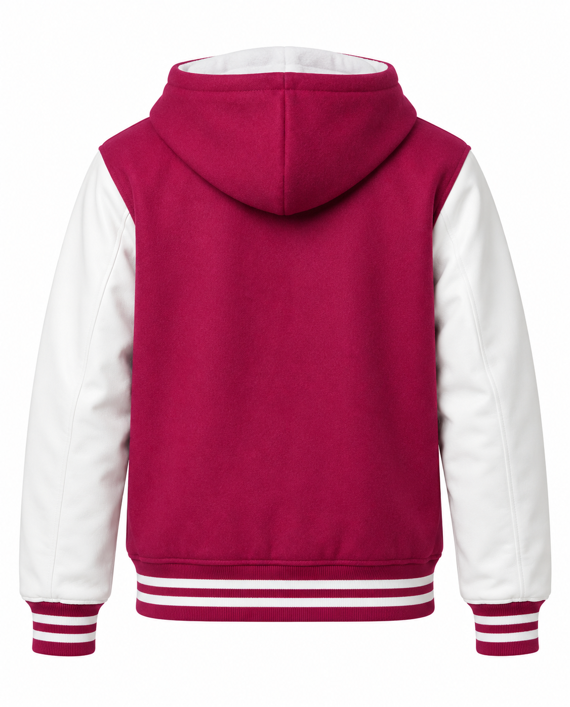 Hoodie Letterman Jacket For Girls Back View