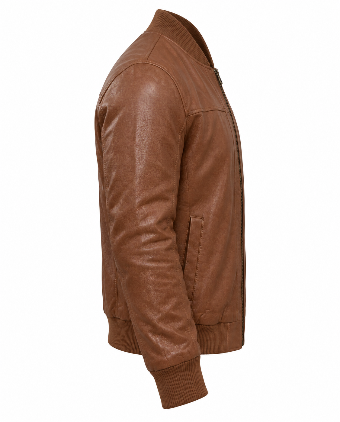 Leather Jacket Bomber Sheep Mens Right Sleeve View