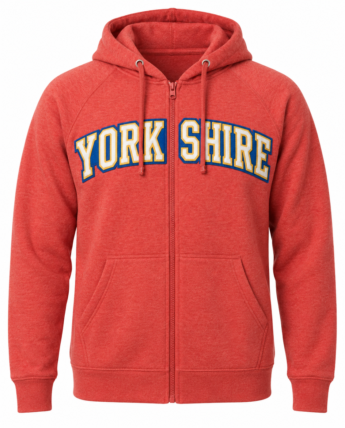 Yorkshire Felt Lettering On Hoodie Front View