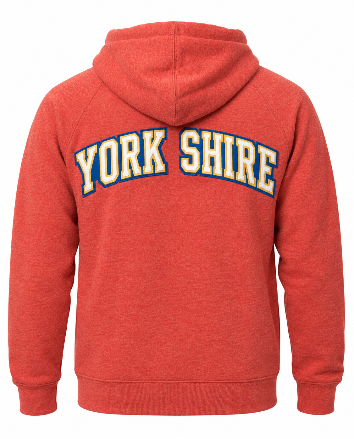 Yorkshire Felt Lettering On Hoodie Back View