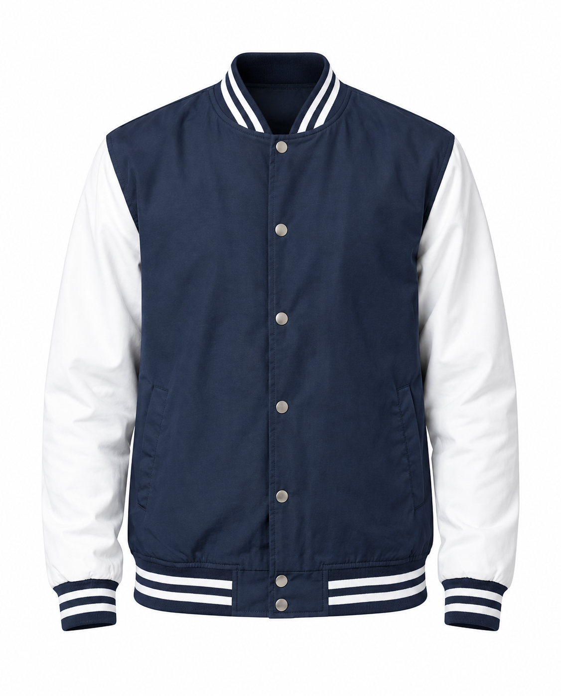 Lightweight Cotton Varsity Jacket Front View