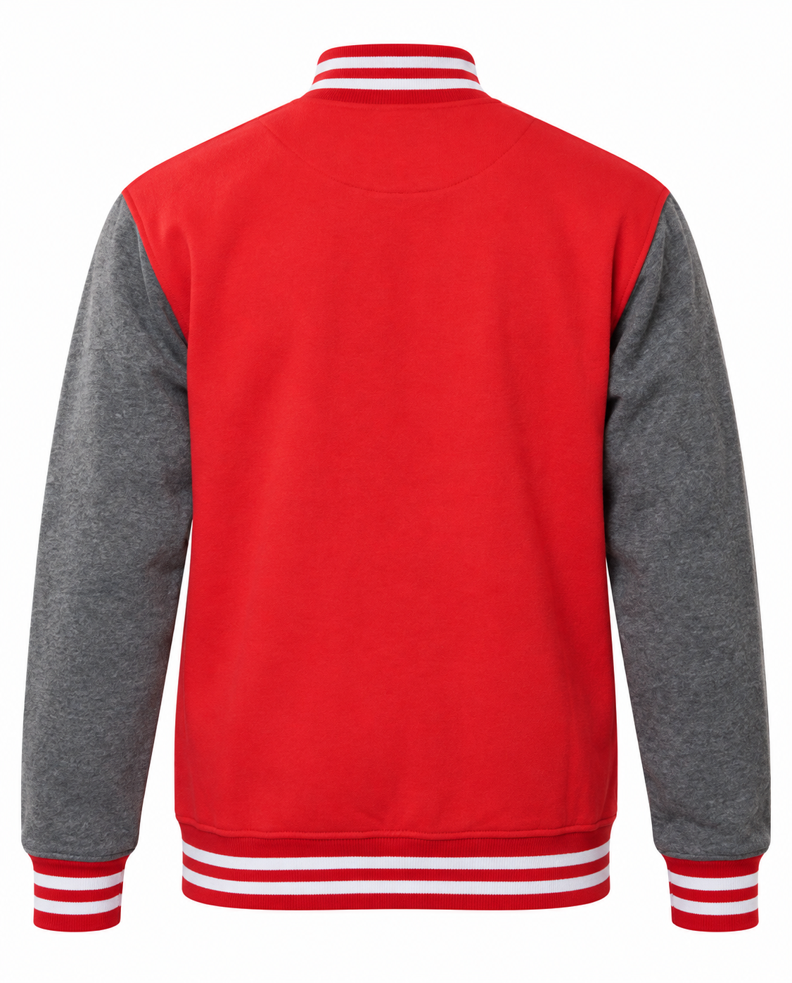 Cotton Fleece Varsity Jackets Schools Seniors Affordable Back View