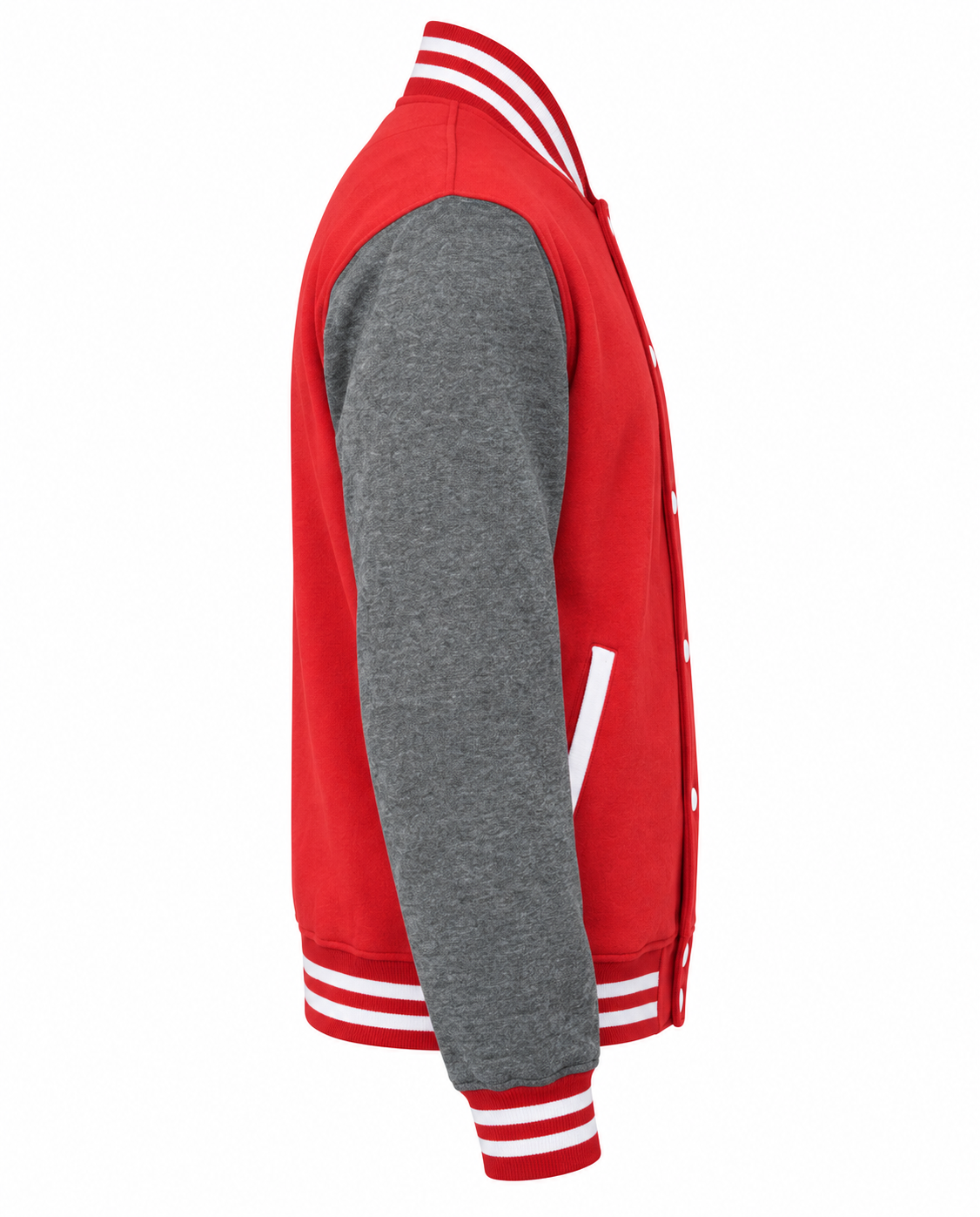 Cotton Fleece Varsity Jackets Schools Seniors Affordable Right Sleeve View