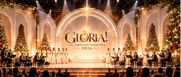 Concept view of the GLORIA! Christmas concert stage