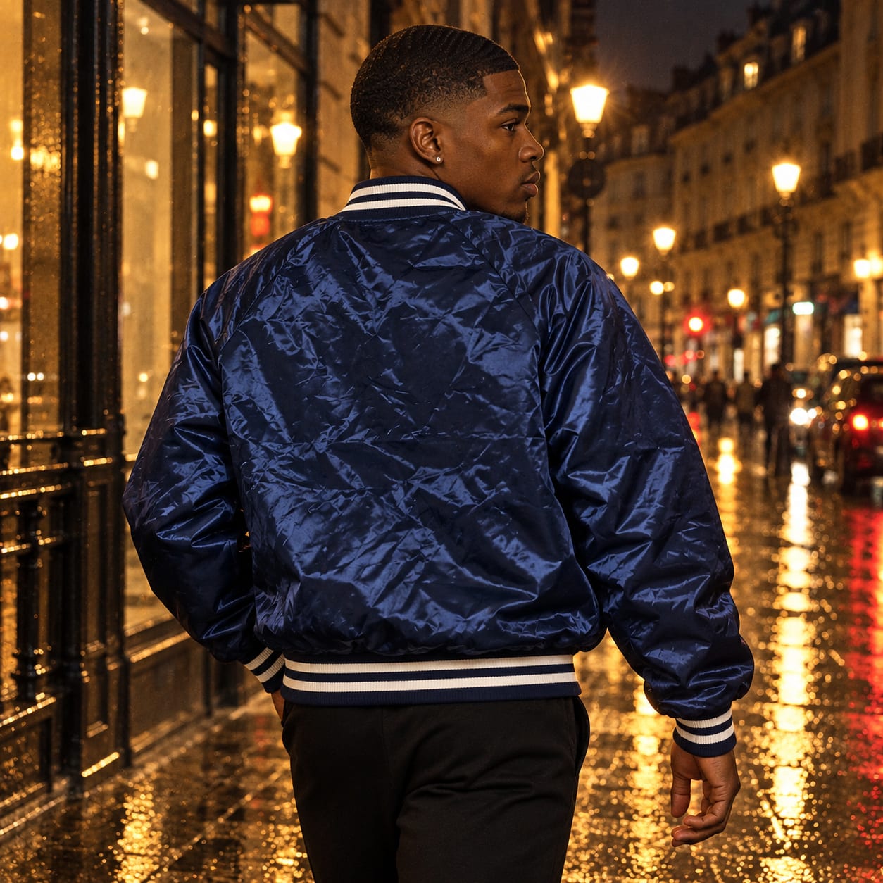 Chaqueta deportiva azul marino USA, segunda vista