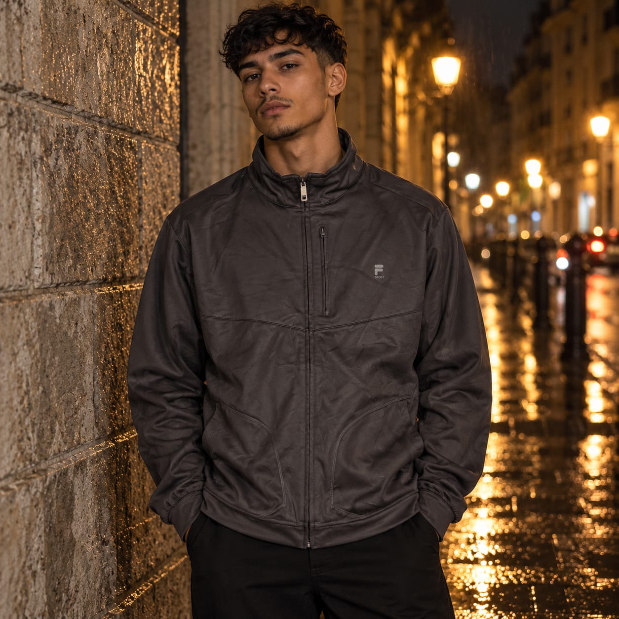 Chaqueta Fila gris oscuro, vista principal