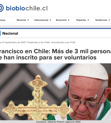 Francisco en Chile: Más de 3 mil personas se han inscrito para ser voluntarios