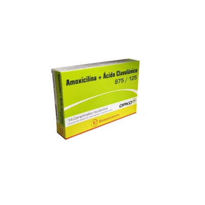 Amoxicilina+ácido Clavulánico 875/125 Mg X 14