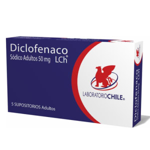 Diclofenaco adulto supositorios 50 mg x 5