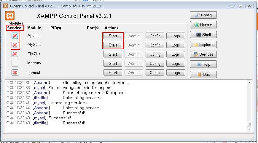 descargar xampp control panel v3.2.1