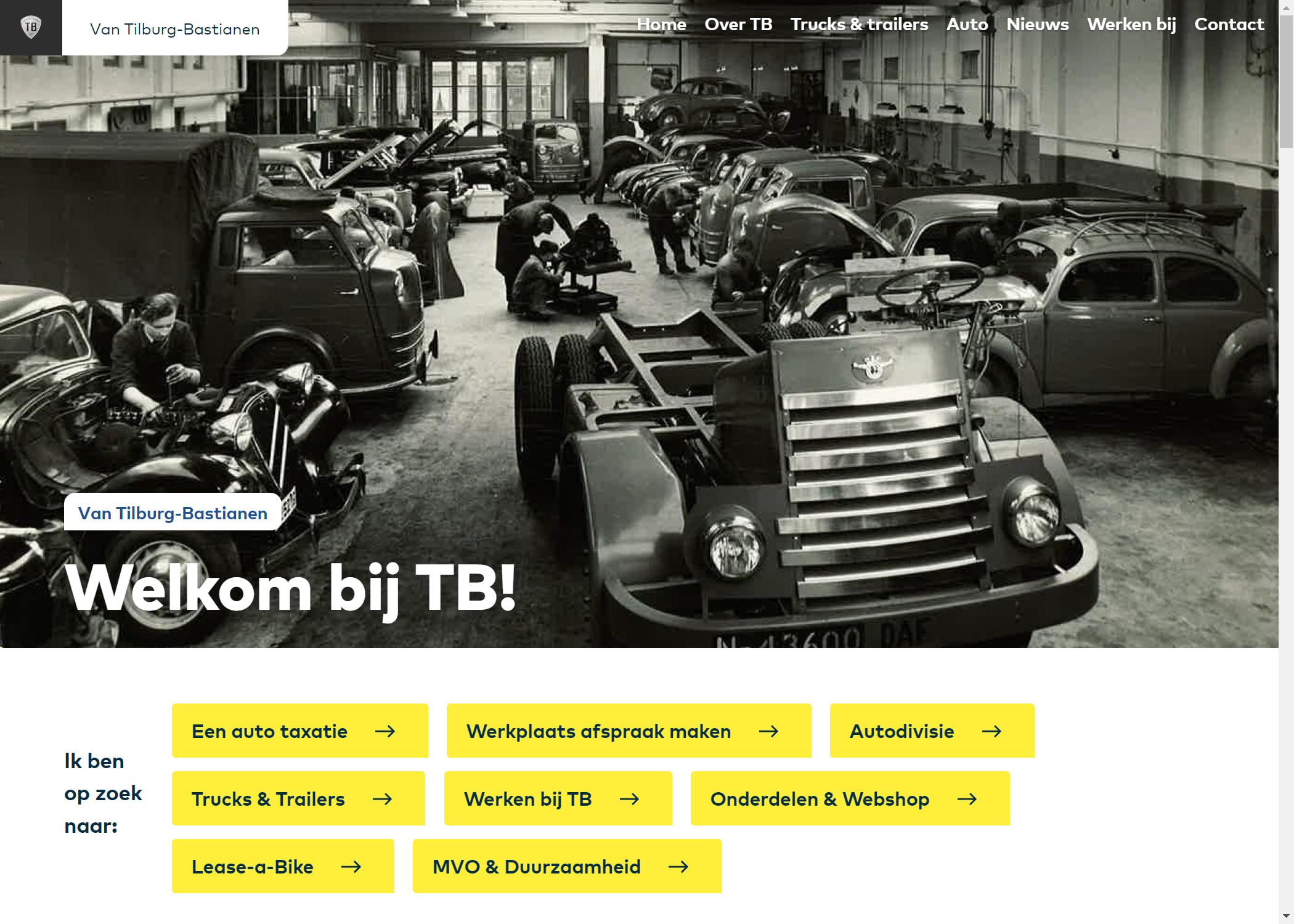 Frontend development voor het TB project.