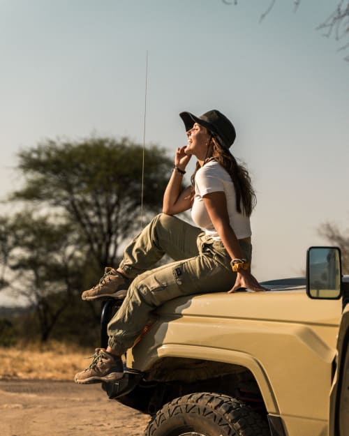 Roberta Elizondo en Ngorongoro, Tanzania