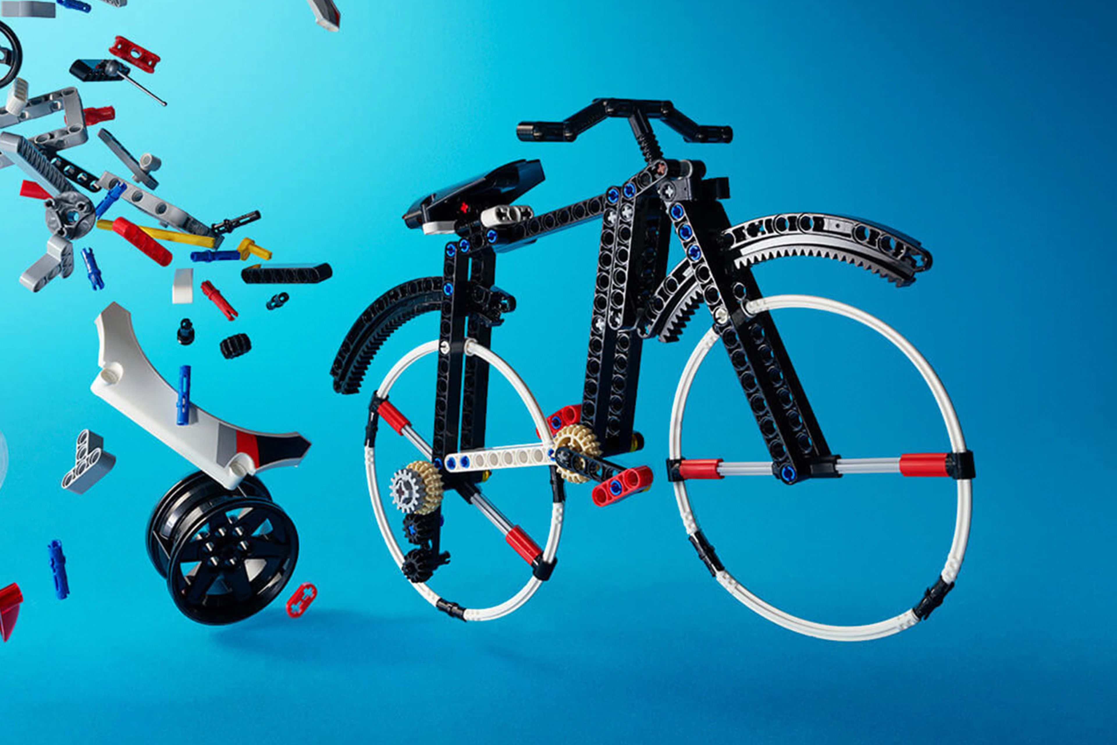 Floating bike made out of Lego