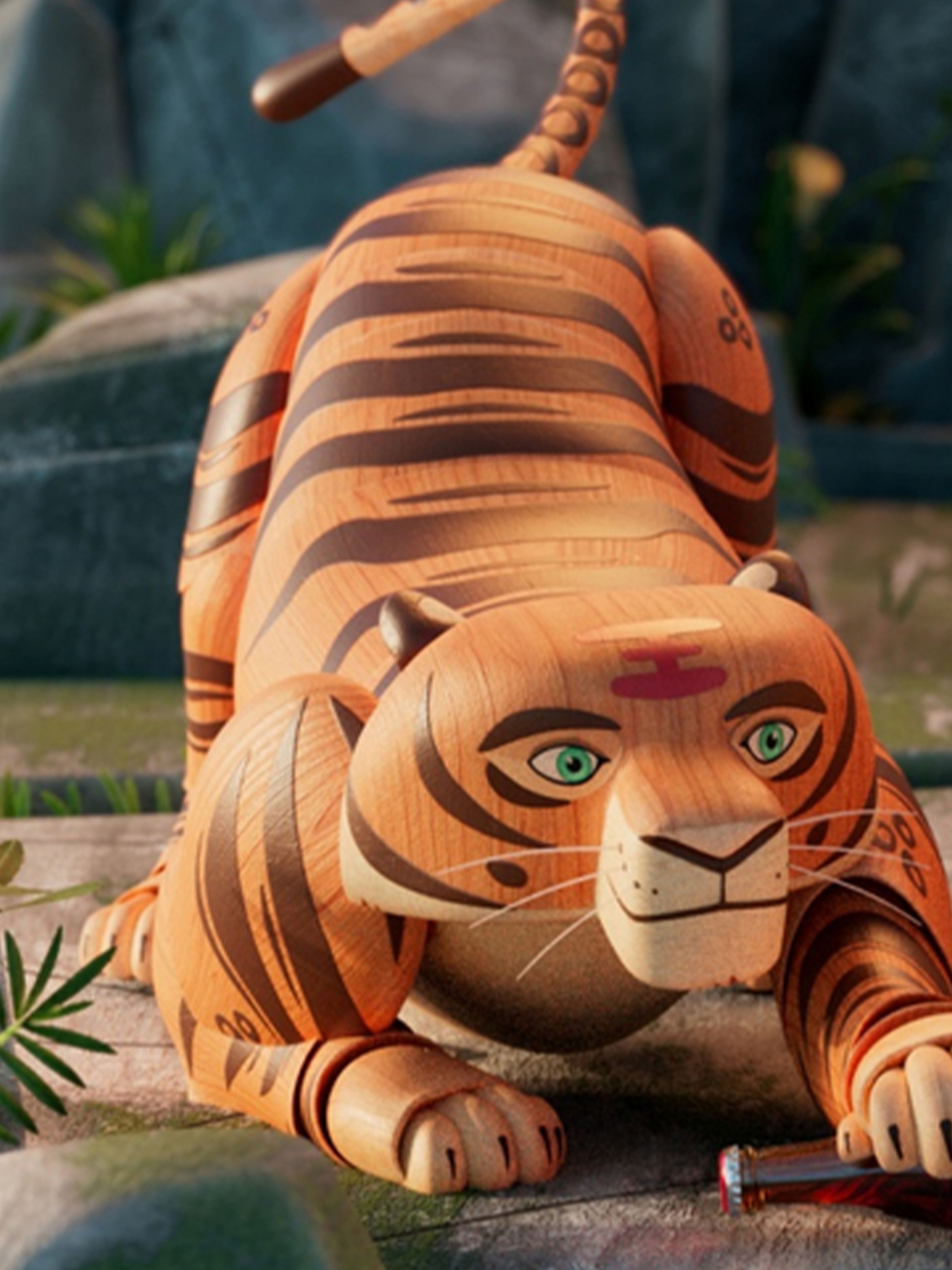Animated tigers and coca cola bottle