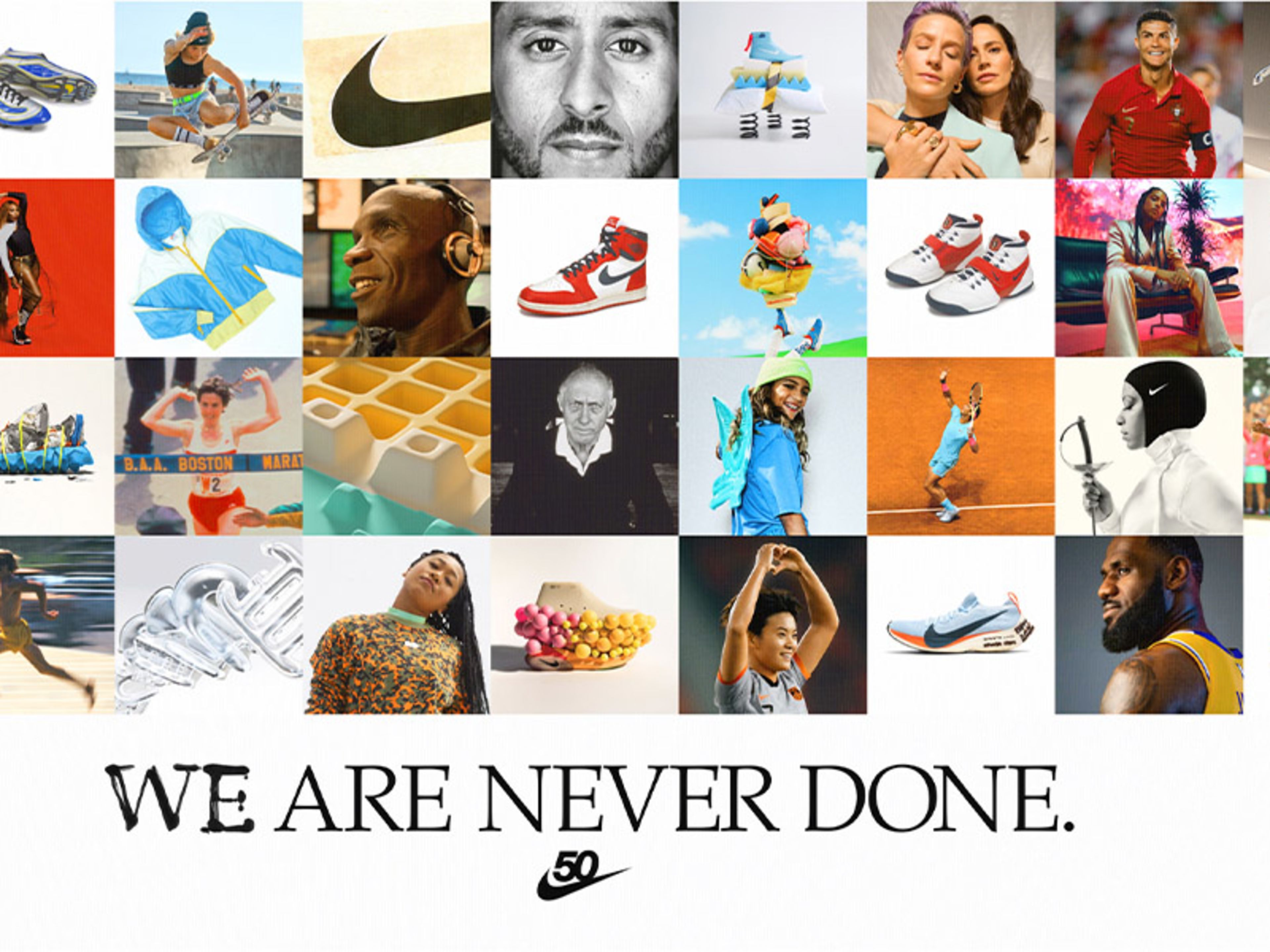 collage of nike ads