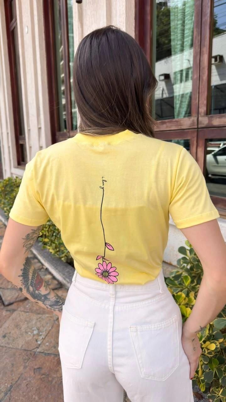 T-SHIRT flor I love you — miniatura 2