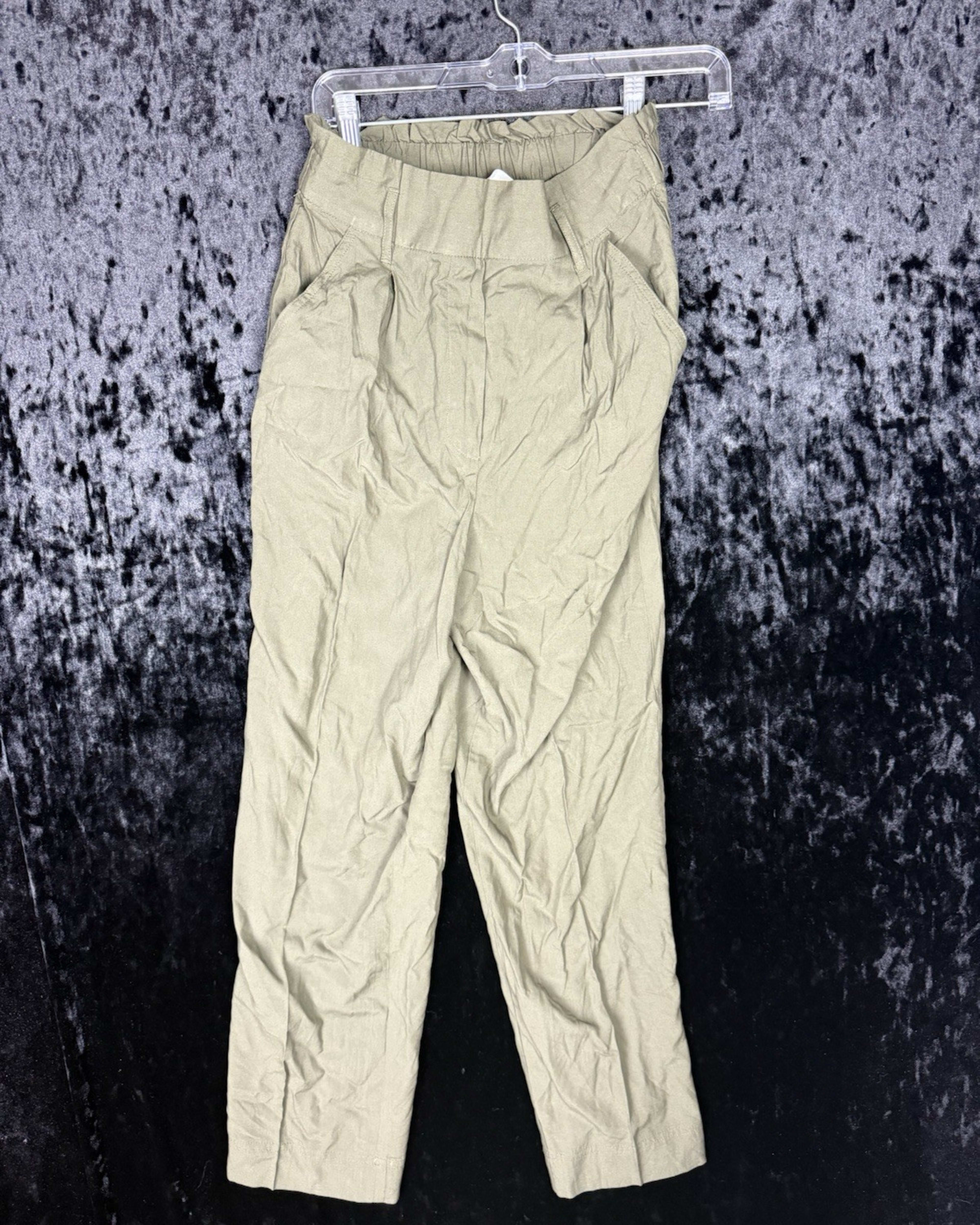 H&M Pants Womens 6 Green High Rise Pull On Ankle Fit Trouser BNWT
