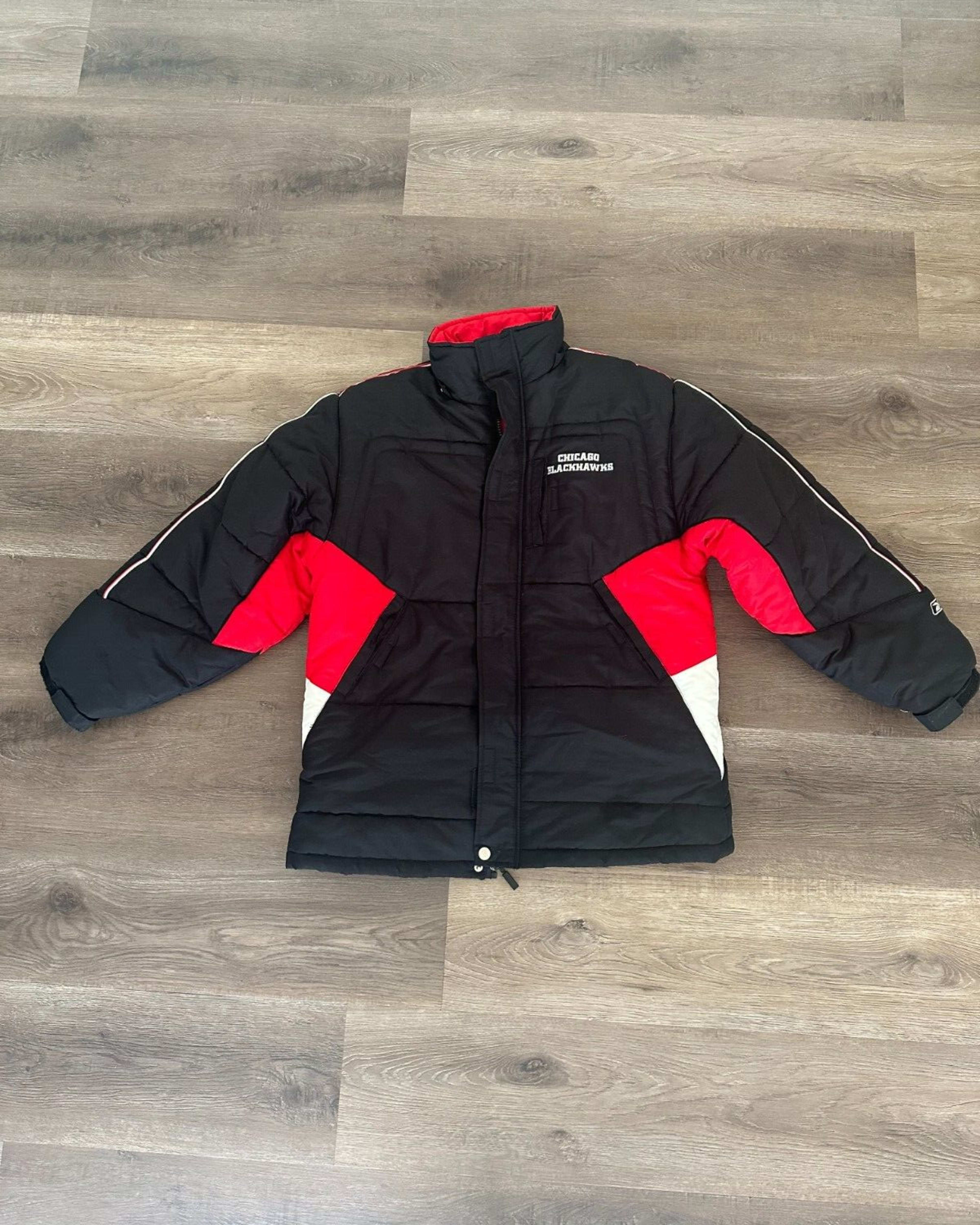 Chicago Blackhawks Reebok Jacket Youth L Red Long Sleeve Full Zip Up NHL
