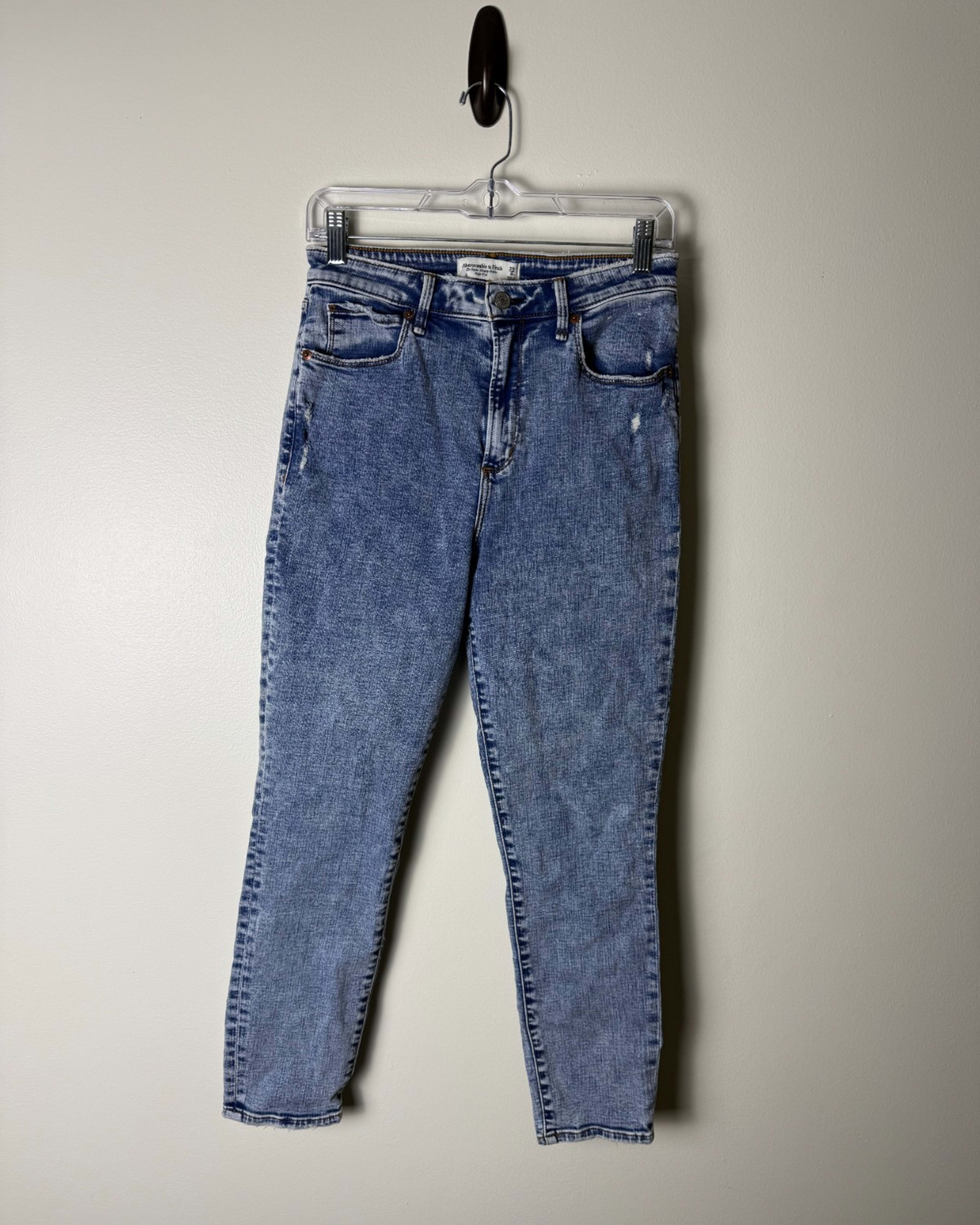 Abercrombie & Fitch Jeans Womens 29/8R Blue Super Skinny Ankle High Rise