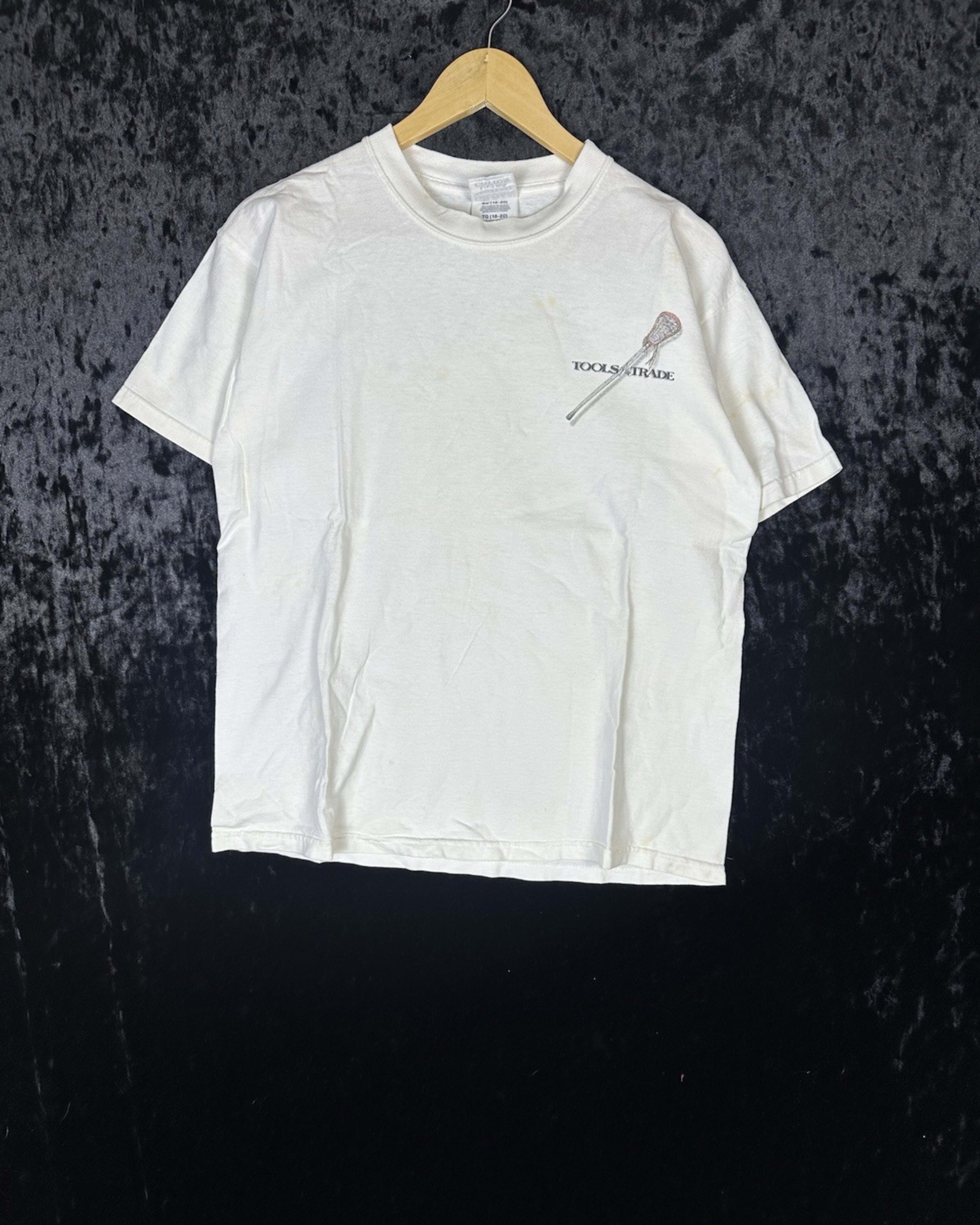 Vintage Tools of the Trade Lacrosse USA Joe Blow T Shirt Youth XL White Graphic