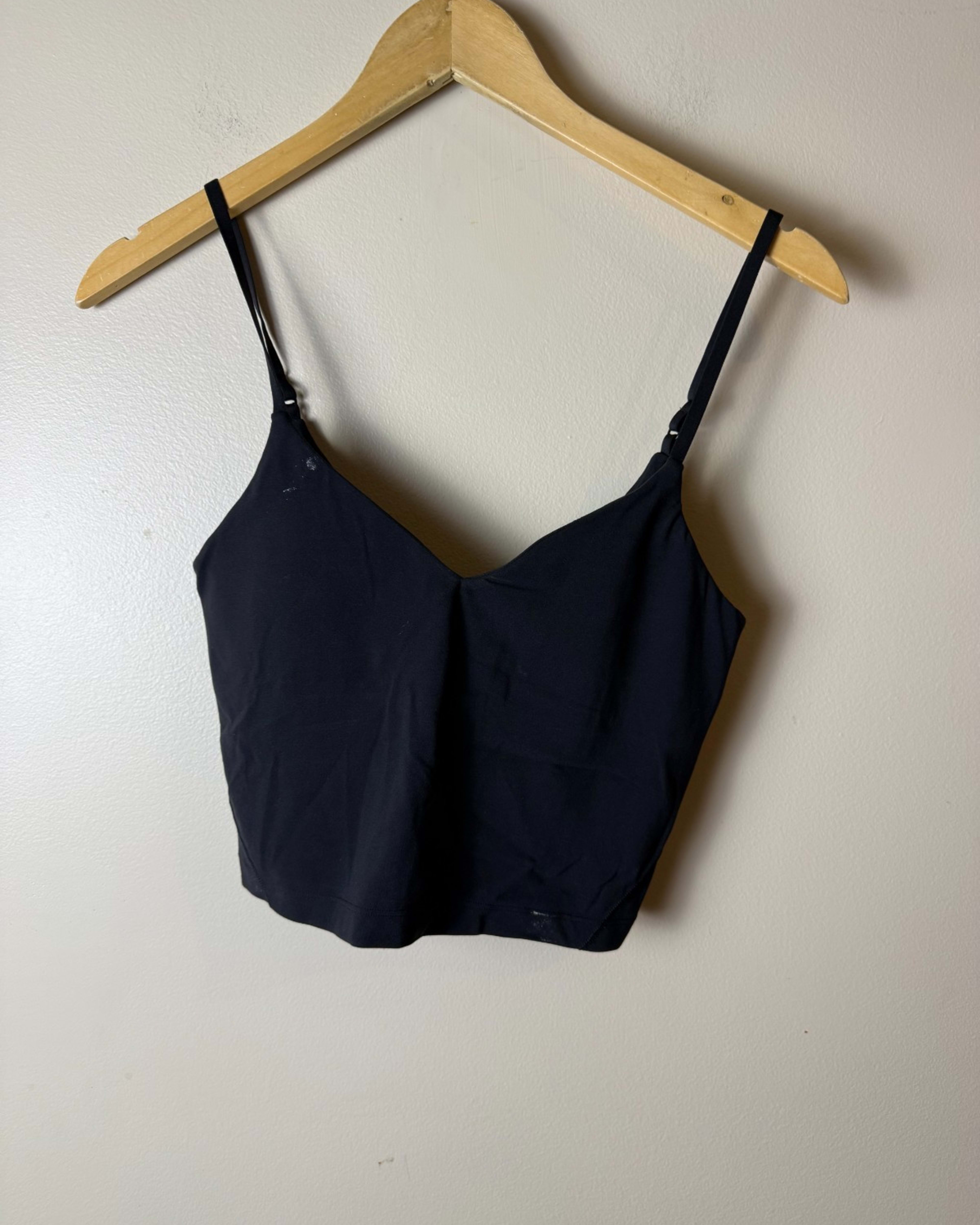 lululemon Align Cropped Cami Tank Top Womens 4 Black Athletic