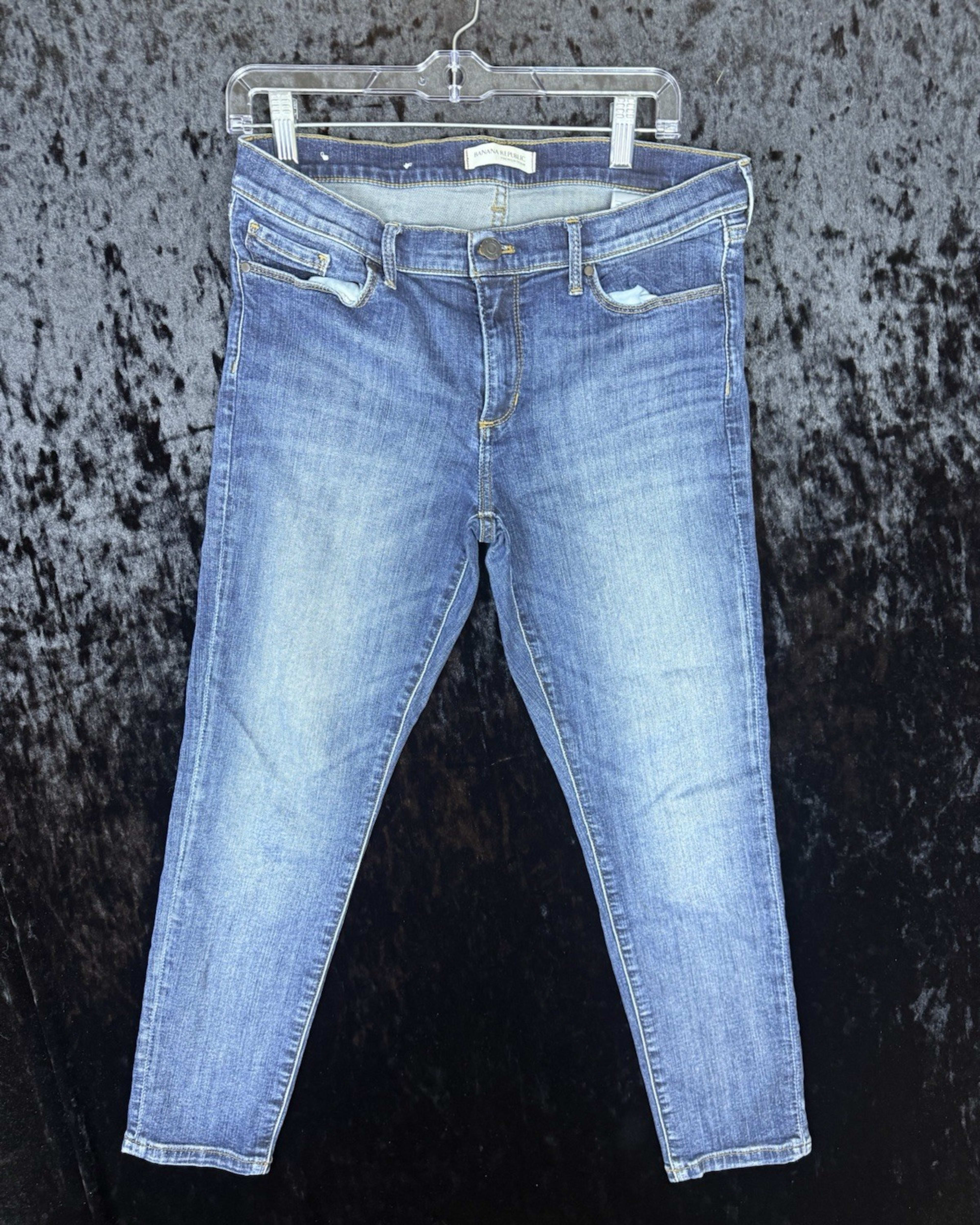 Banana Republic Jeans Womens 31 Petite Blue Dark Wash Denim Mid Rise Curvy