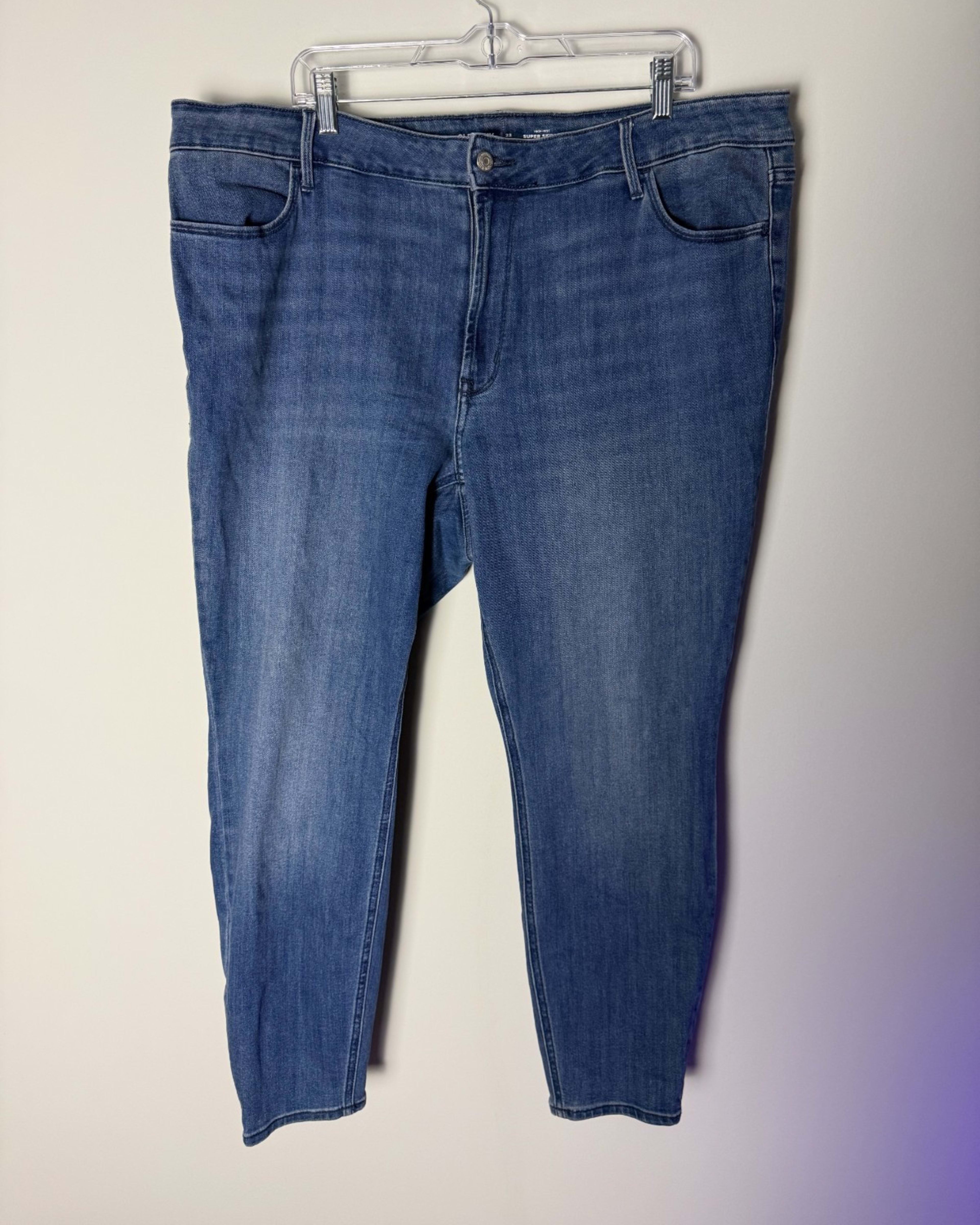 Old Navy High Rise Skinny Jeans Women's 22 Blue Denim Casual