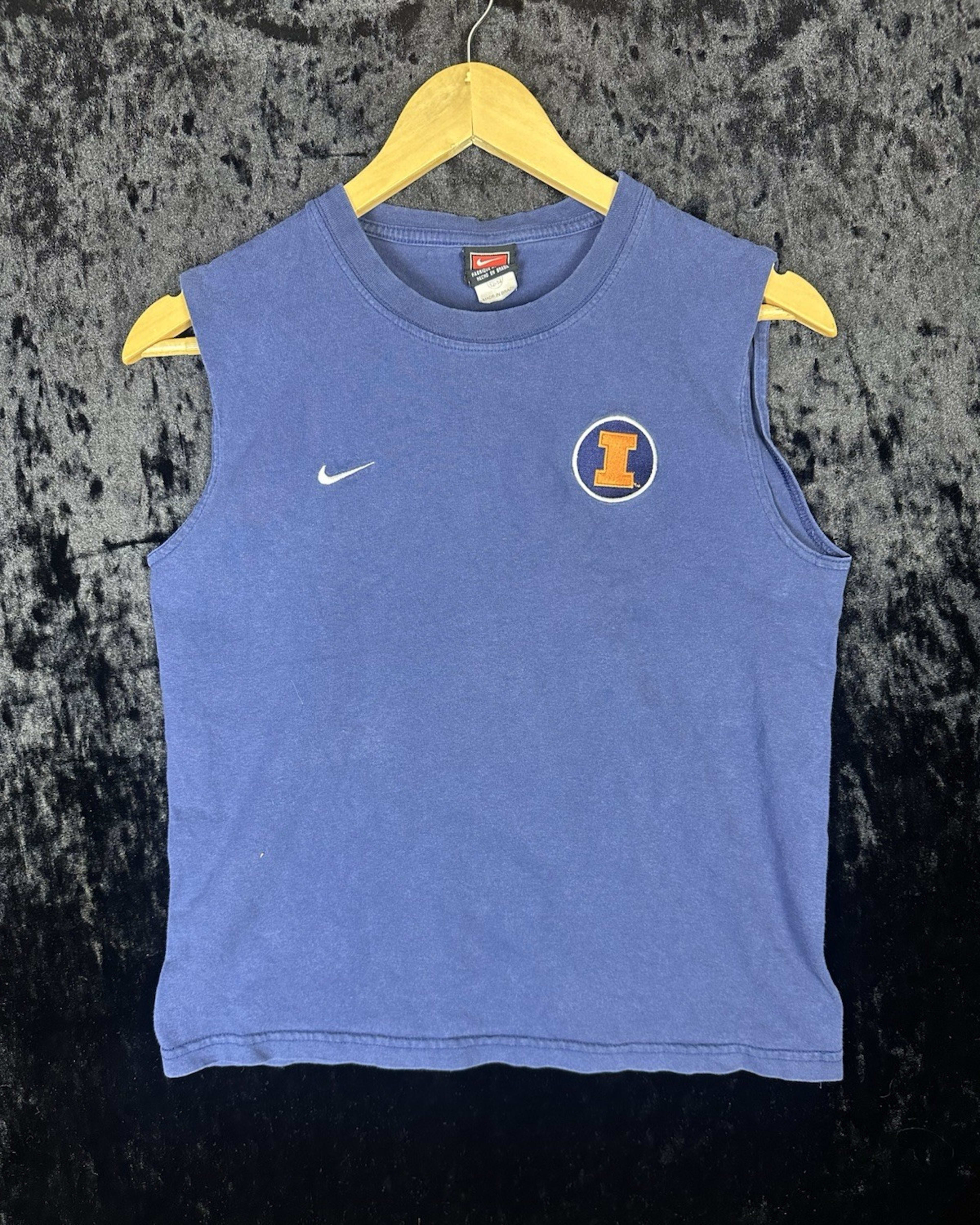 Nike Illinois T Shirt Youth M Blue Sleeveless Nike Team Tag
