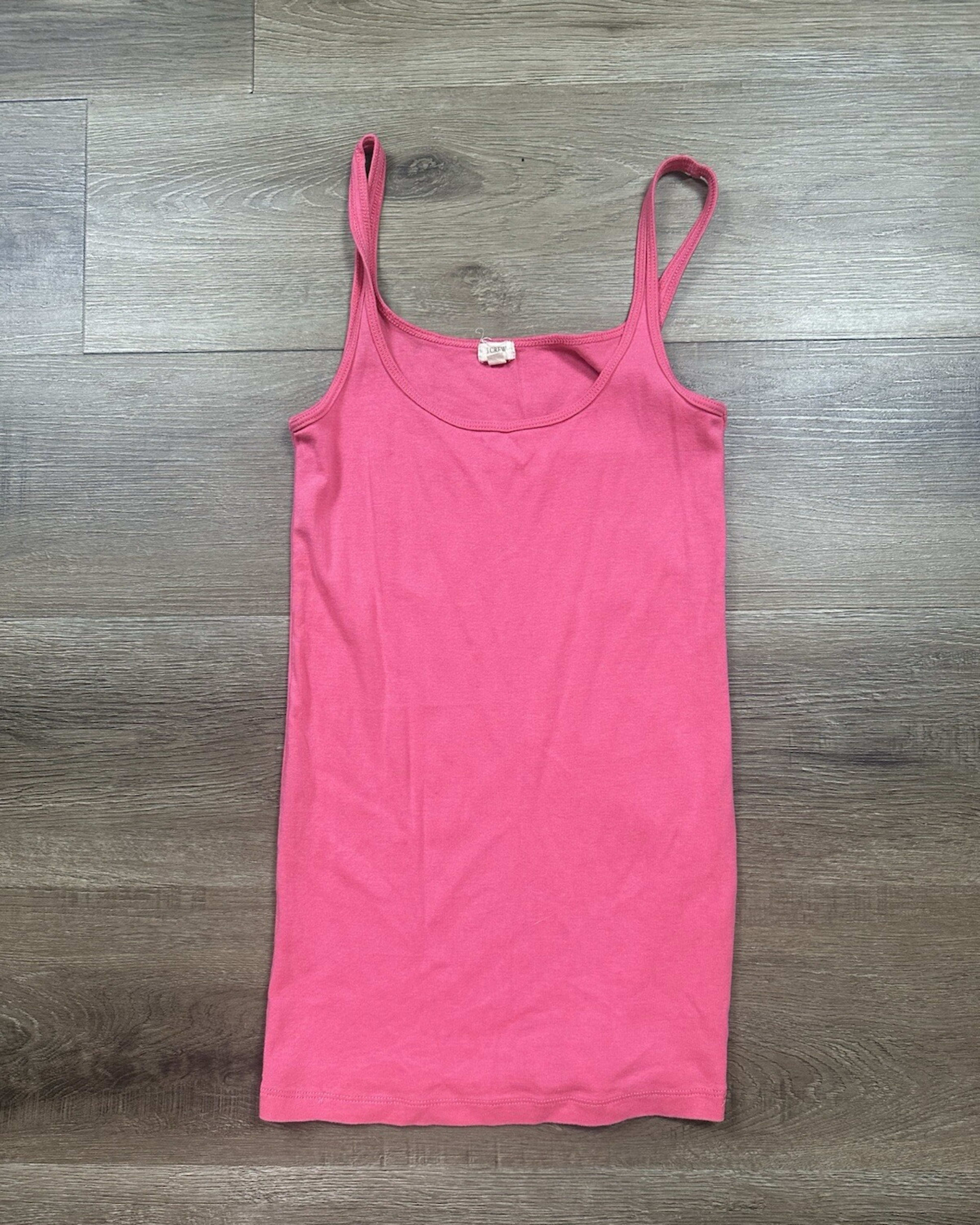 J Crew Tank Top Womens S Pink Scoop Neck Cotton Pullover Casual Breathable