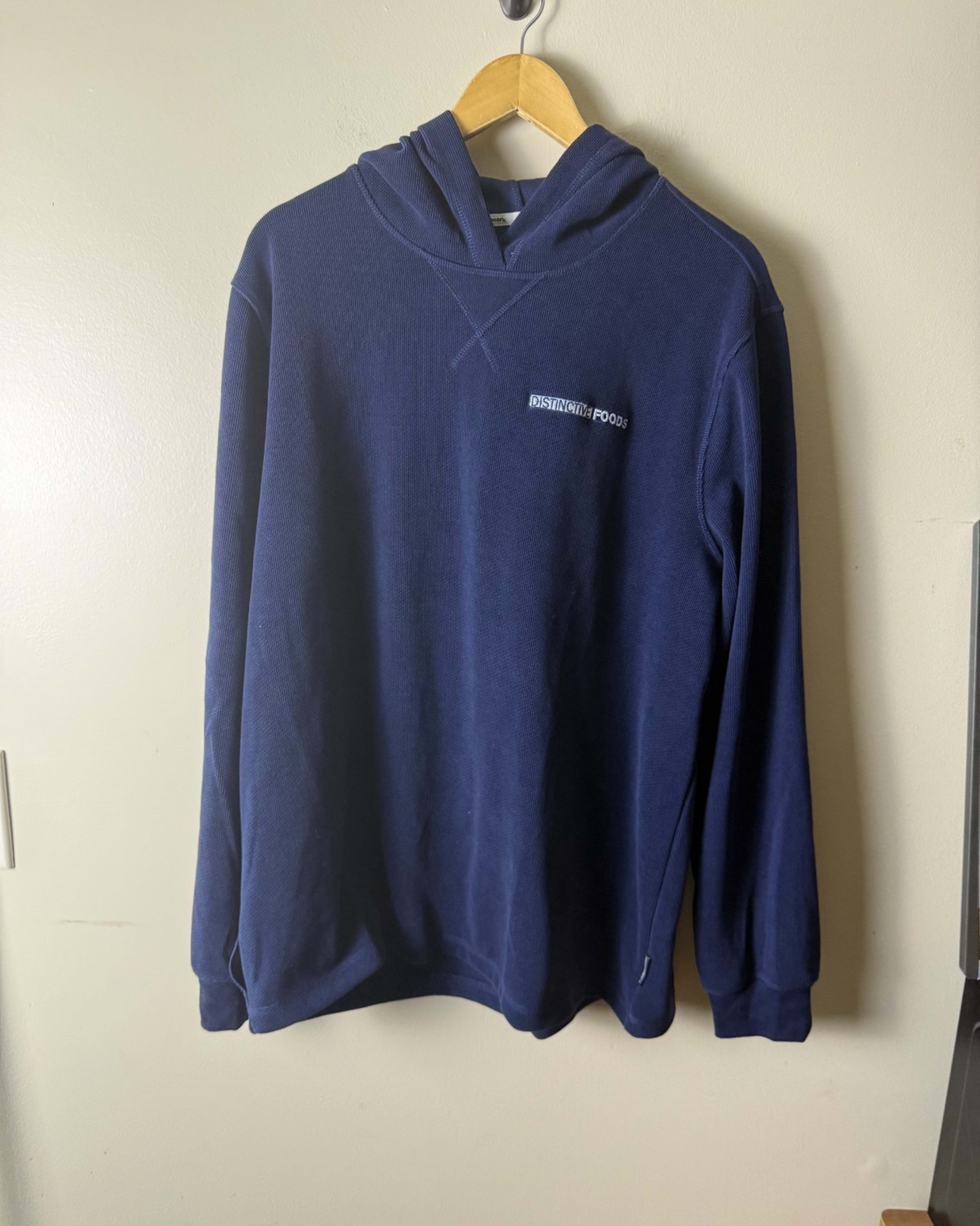 Eddie Bauer Hoodie Fleece Pullover Mens XL Blue Casual