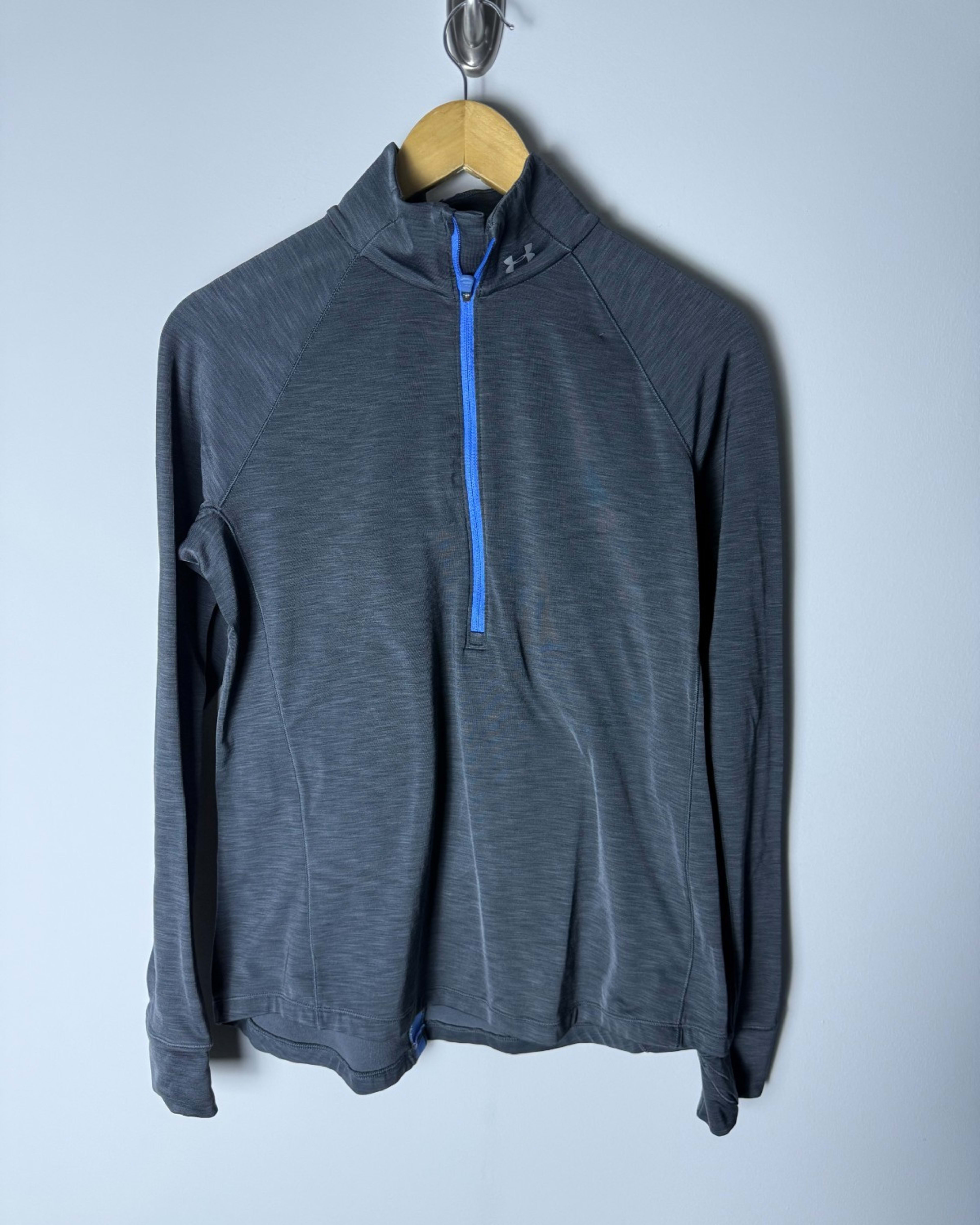 Under Armour Long Sleeve Half Zip Pullover Men's L Grey Athleisure Comfort
