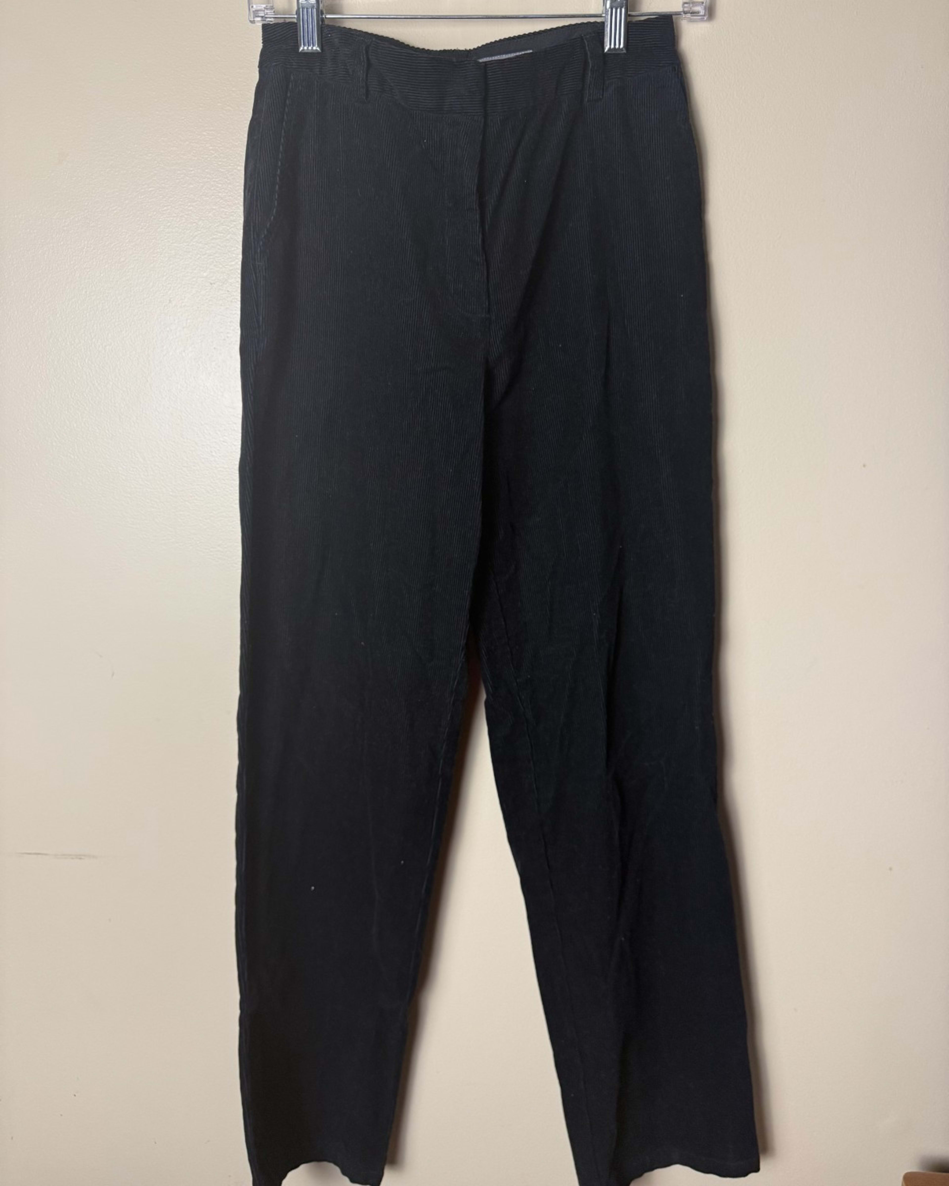 Eddie Bauer Bootcut Pants Womens 4 Black Mid Rise Corduroy Cabincore