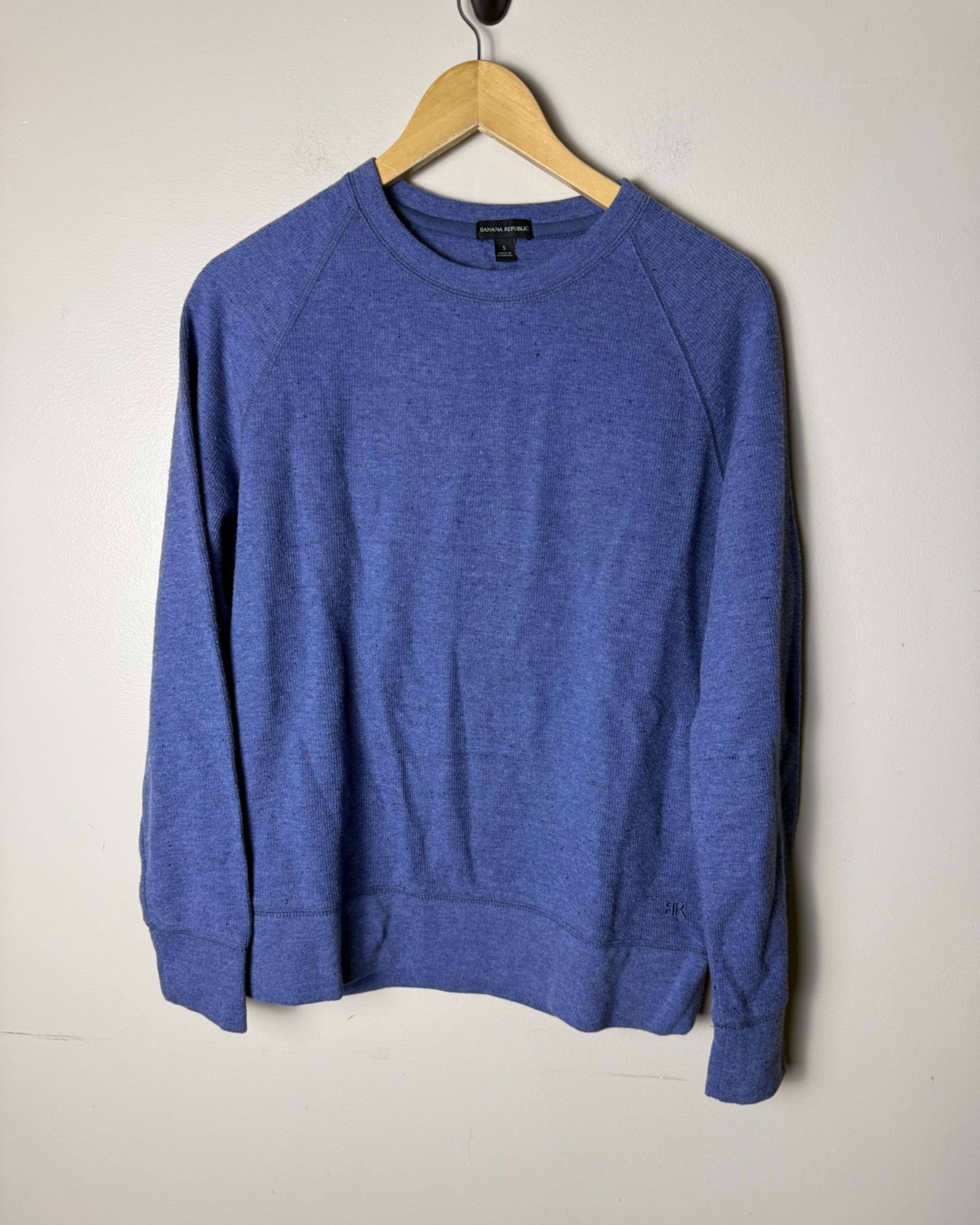 Banana Republic Pullover Crewneck Mens S Blue Casual Preppy