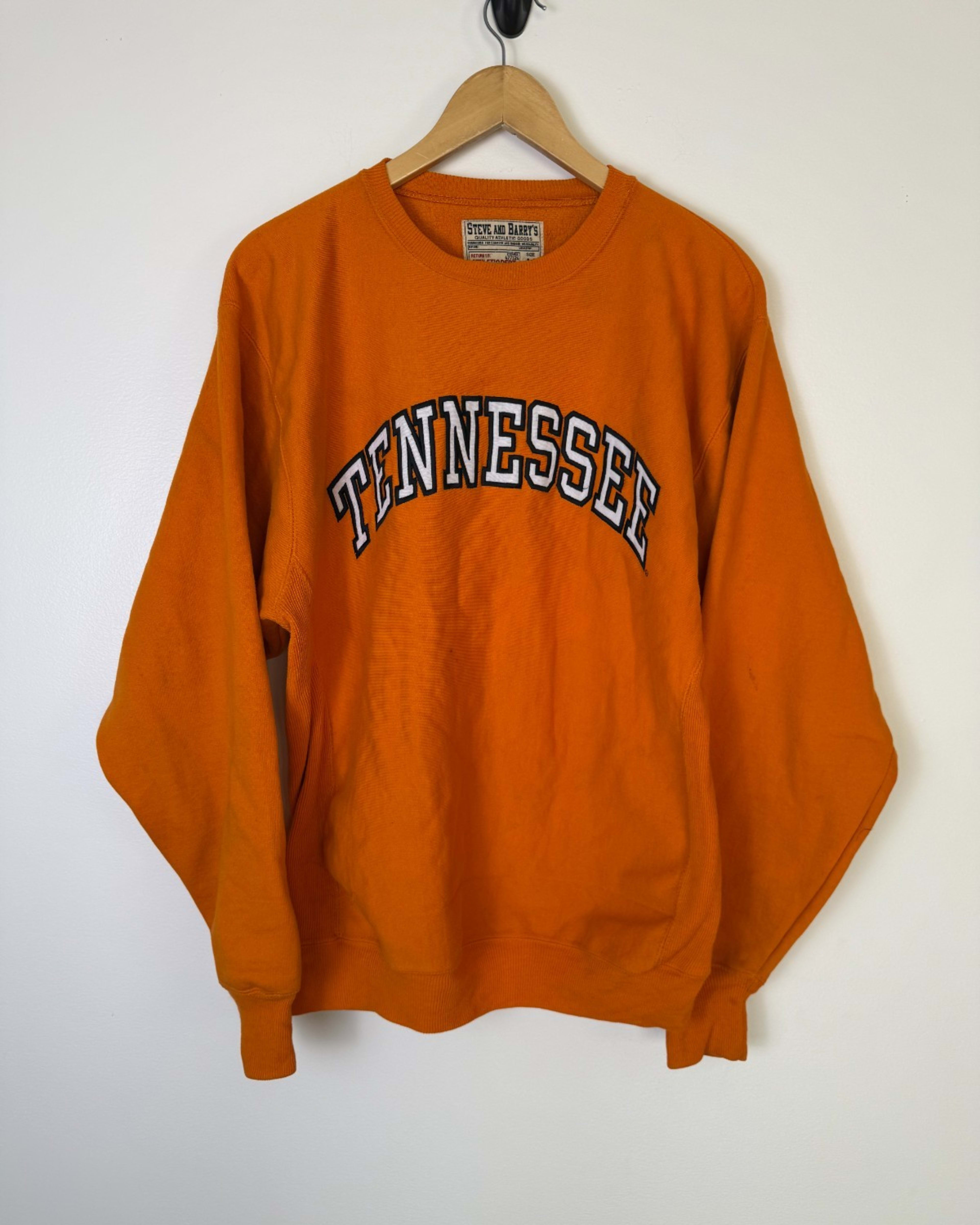Vintage Steve & Barrys Sweatshirt Mens M Orange Tennessee Volunteers Vols