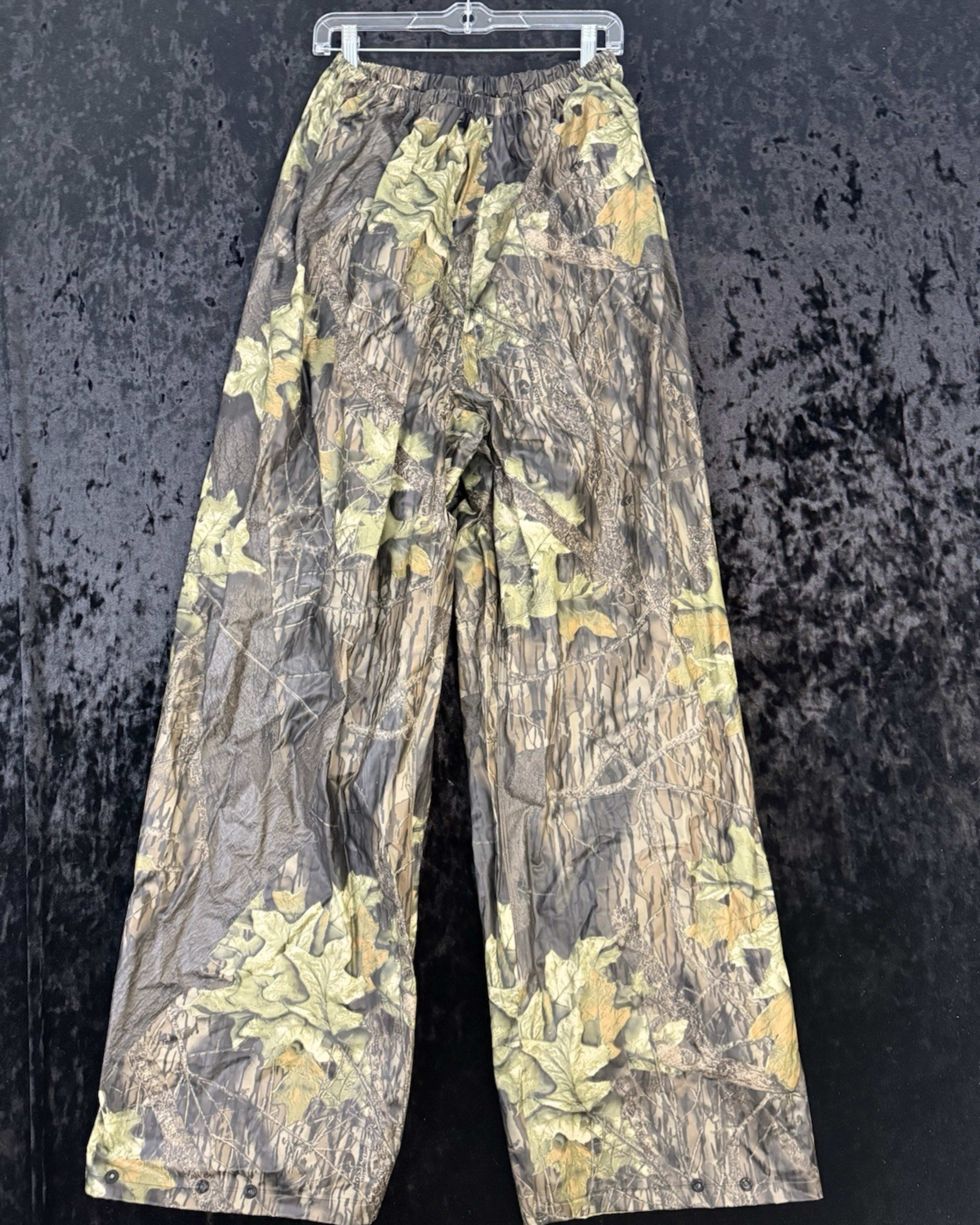 Vintage Waterproof Pants Fishing Hiking Camping Mens 2XL Camo Rubber
